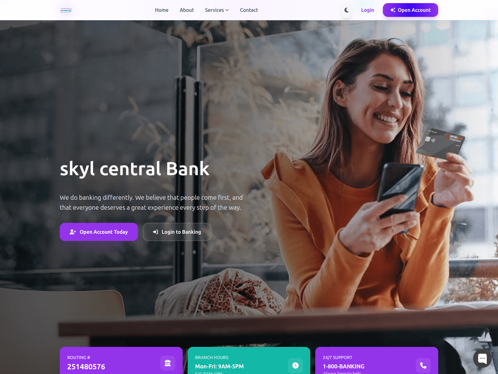 Screenshot of skylcentral.com