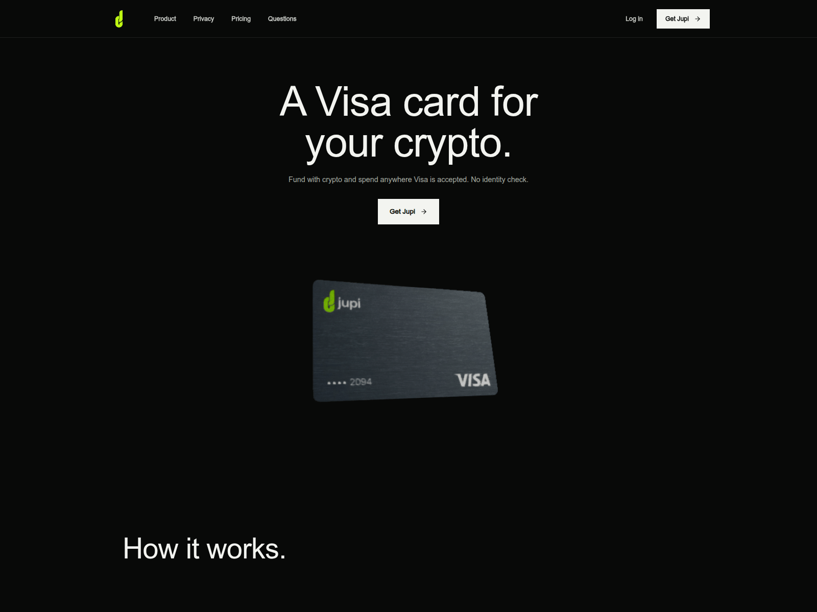 Screenshot of jupi.cash