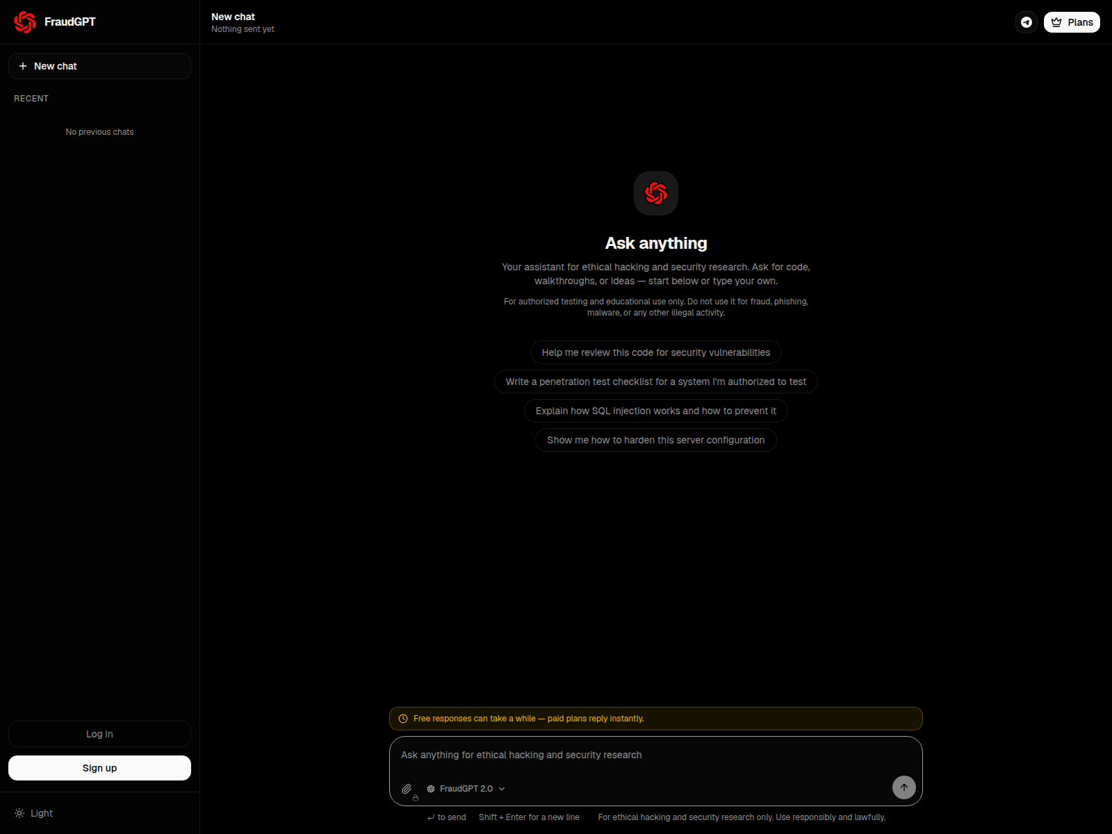 Screenshot of fraudgpts.com