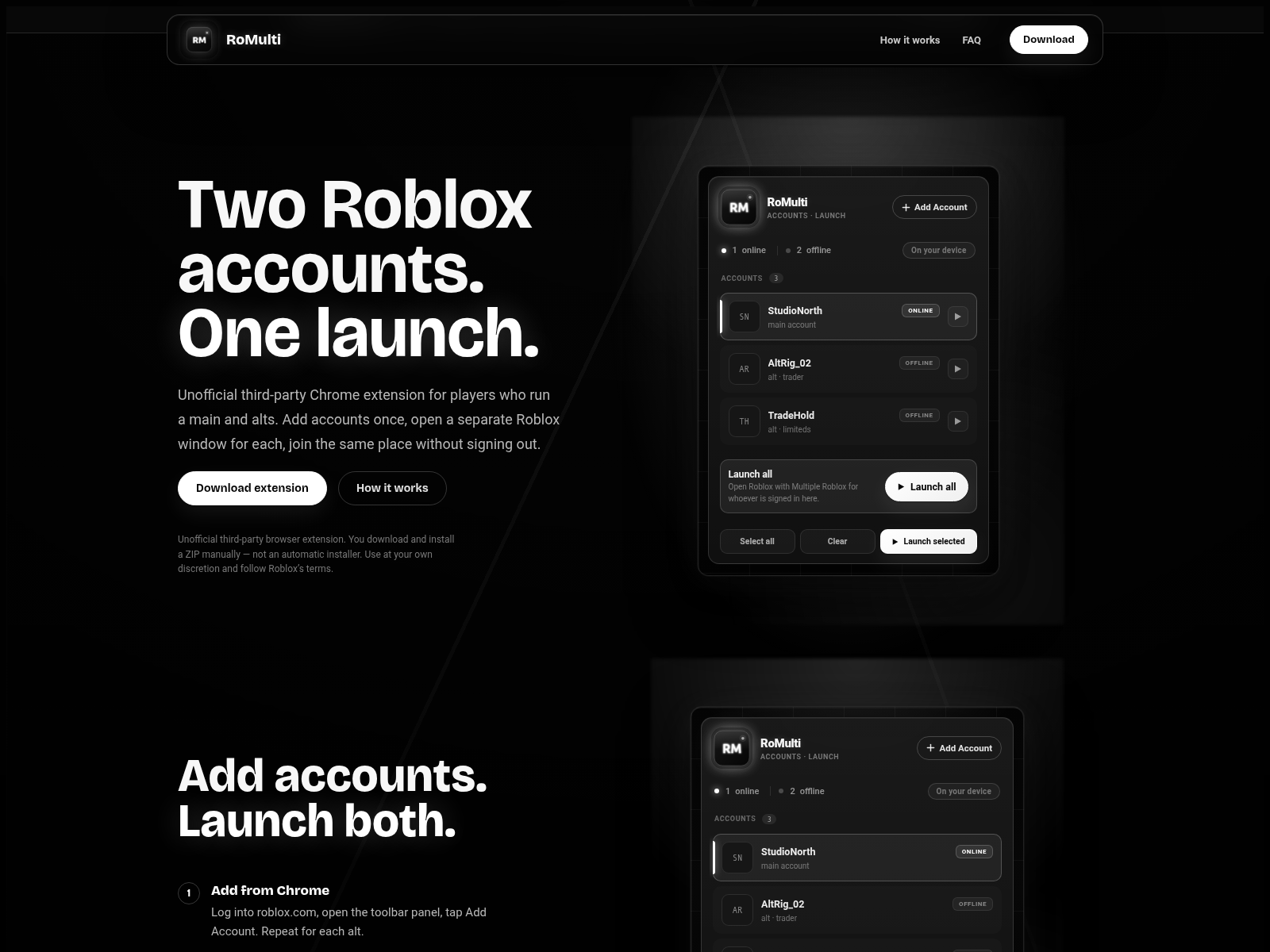 Screenshot of romulti.app