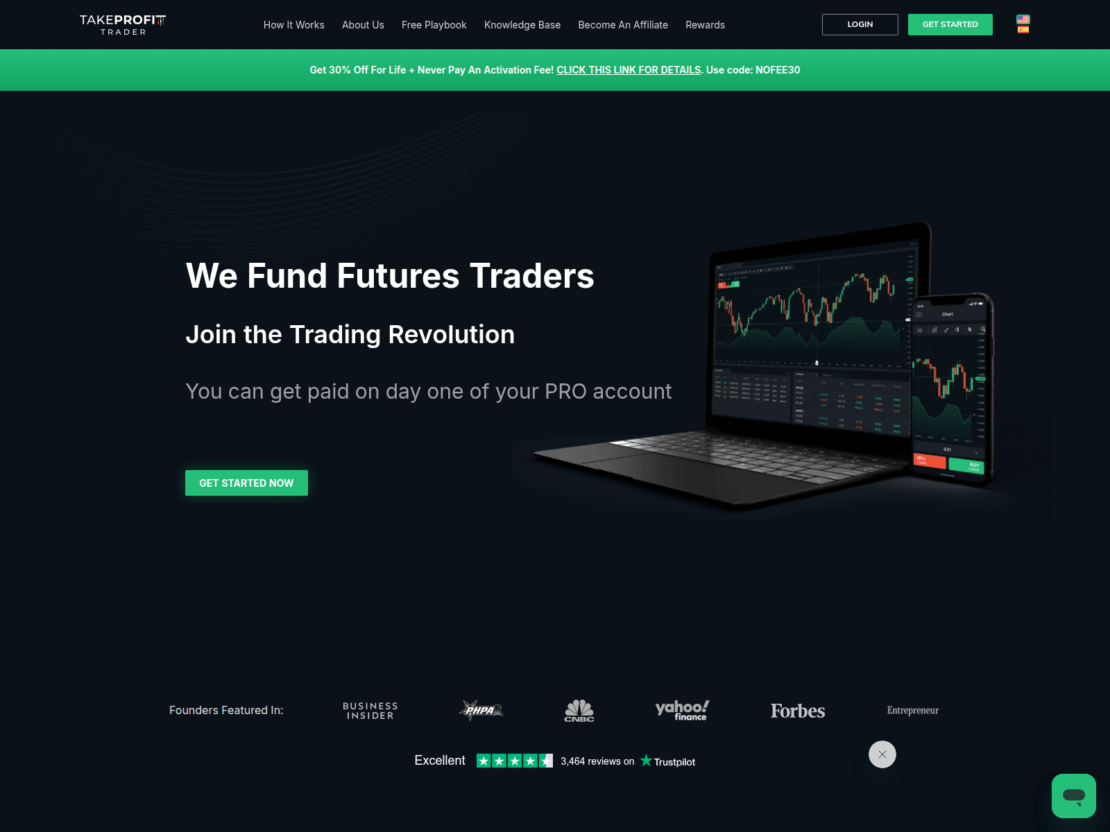 Screenshot of takeprofittraders.xyz