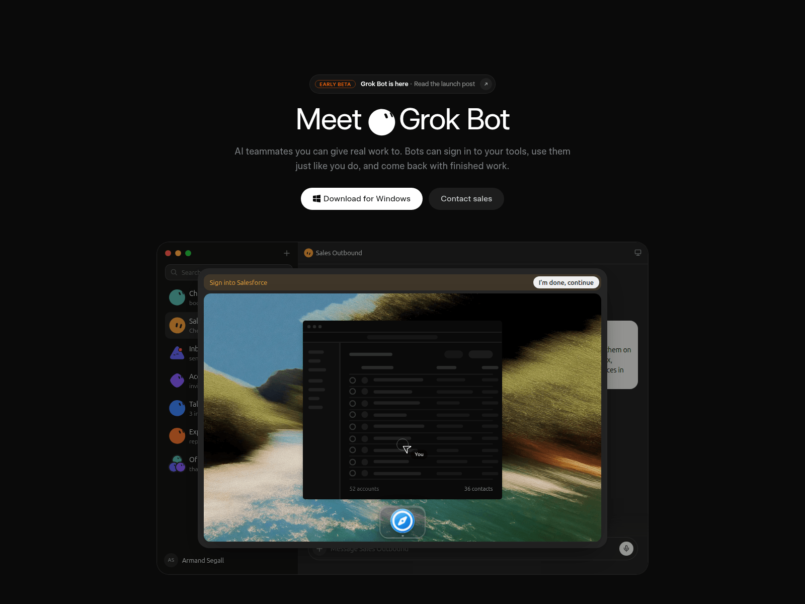 Screenshot of x-ai-bot.xyz