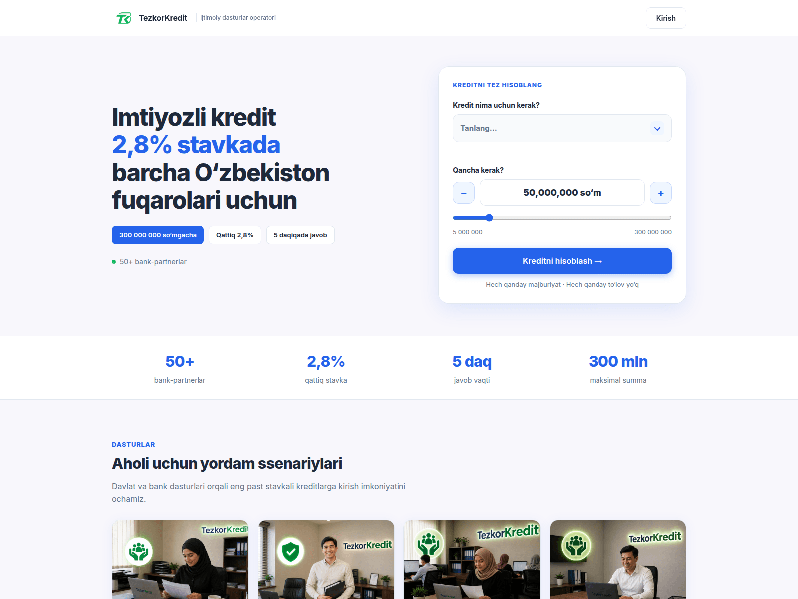 Screenshot of tezkorkredit.com