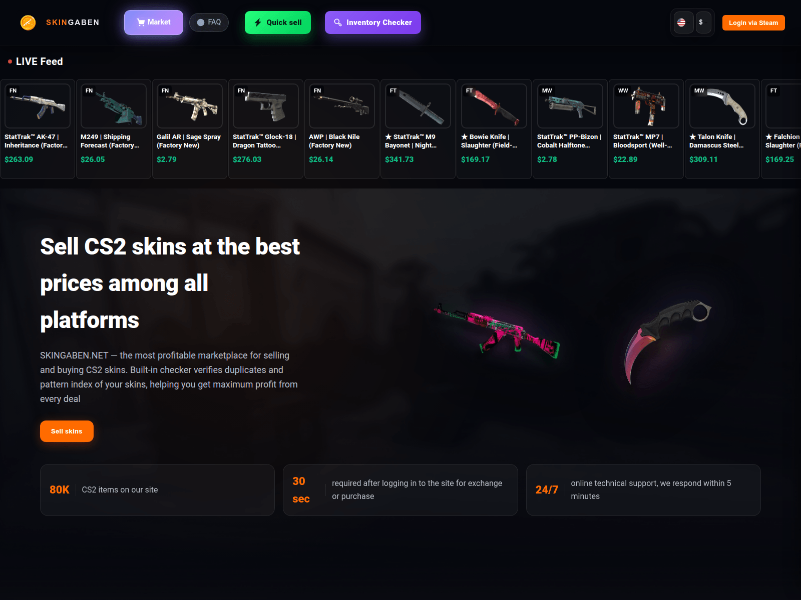 Screenshot of skingaben.net
