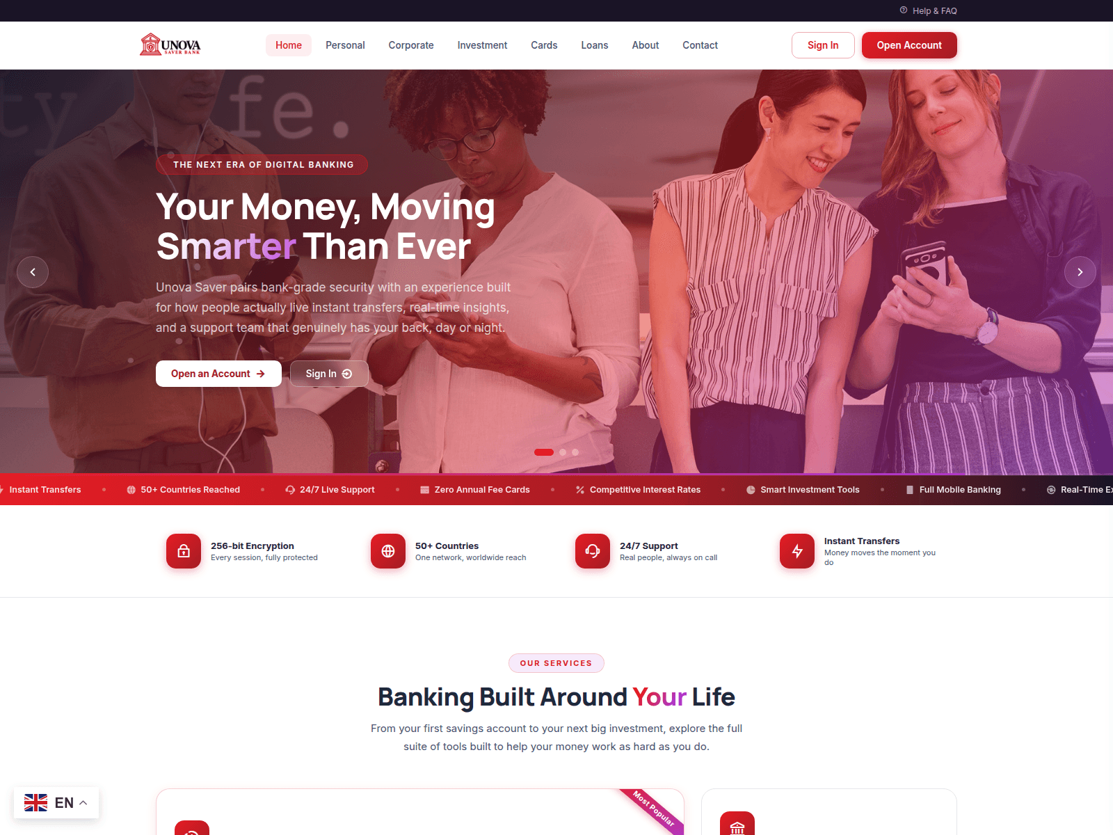 Screenshot of unovasaverbc.com