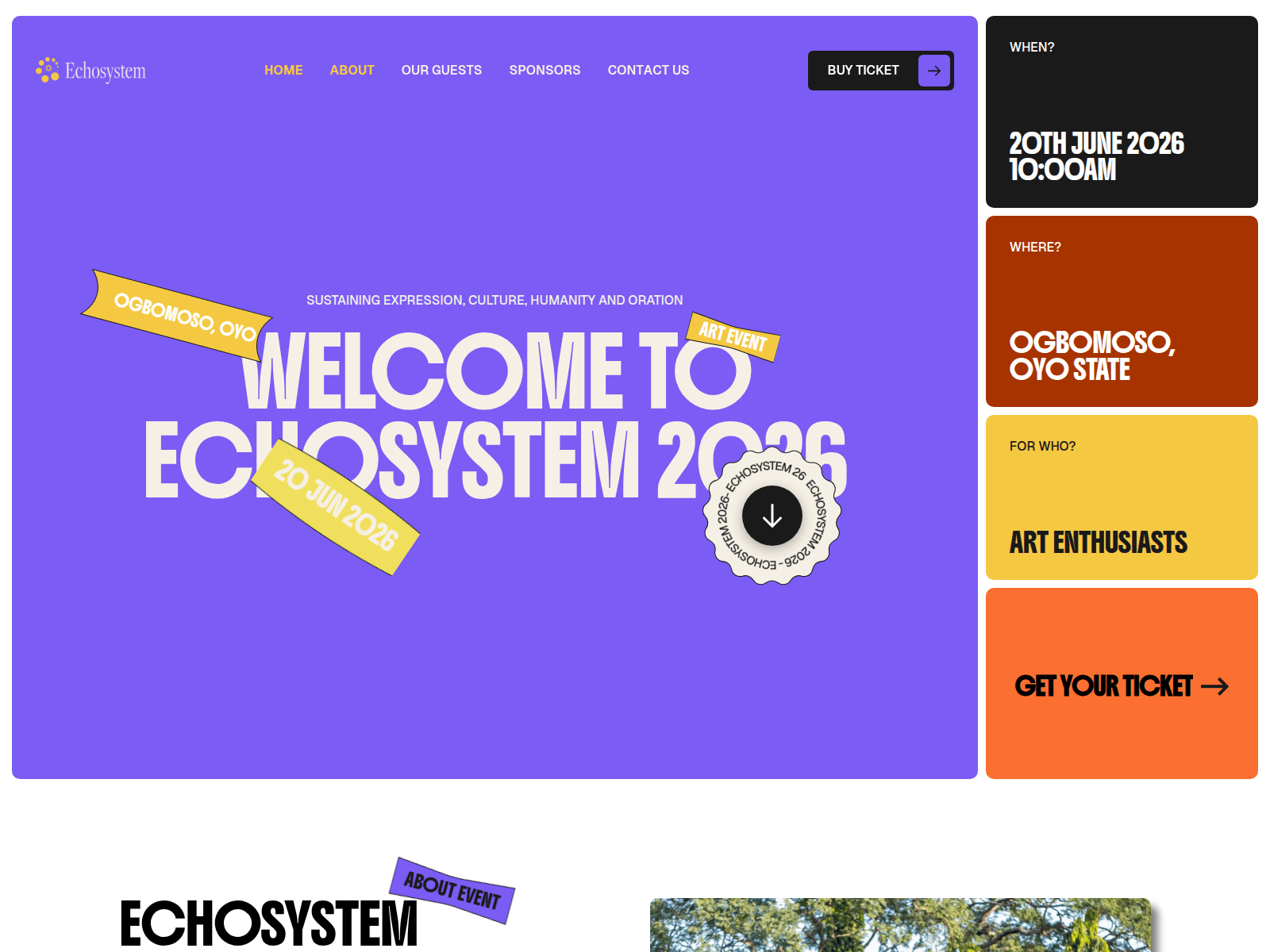 Screenshot of echothesystem.com