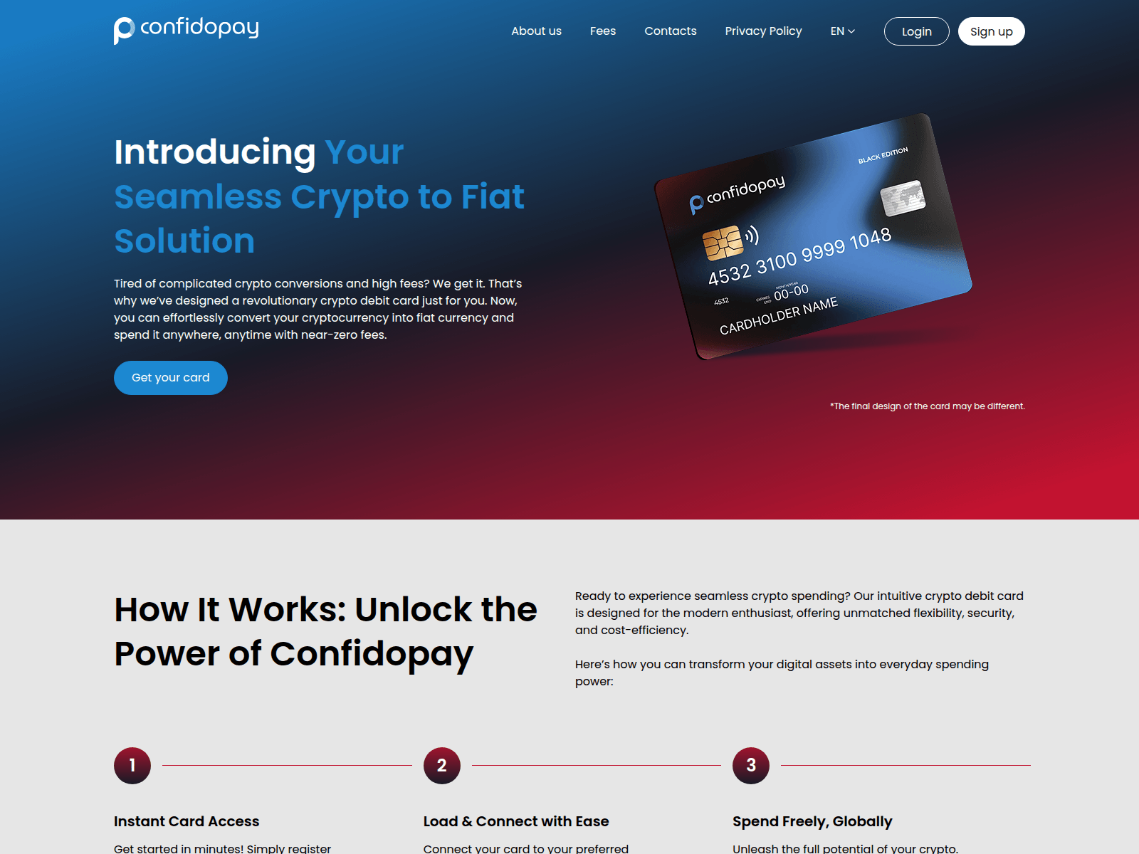 Screenshot of confidopay.com
