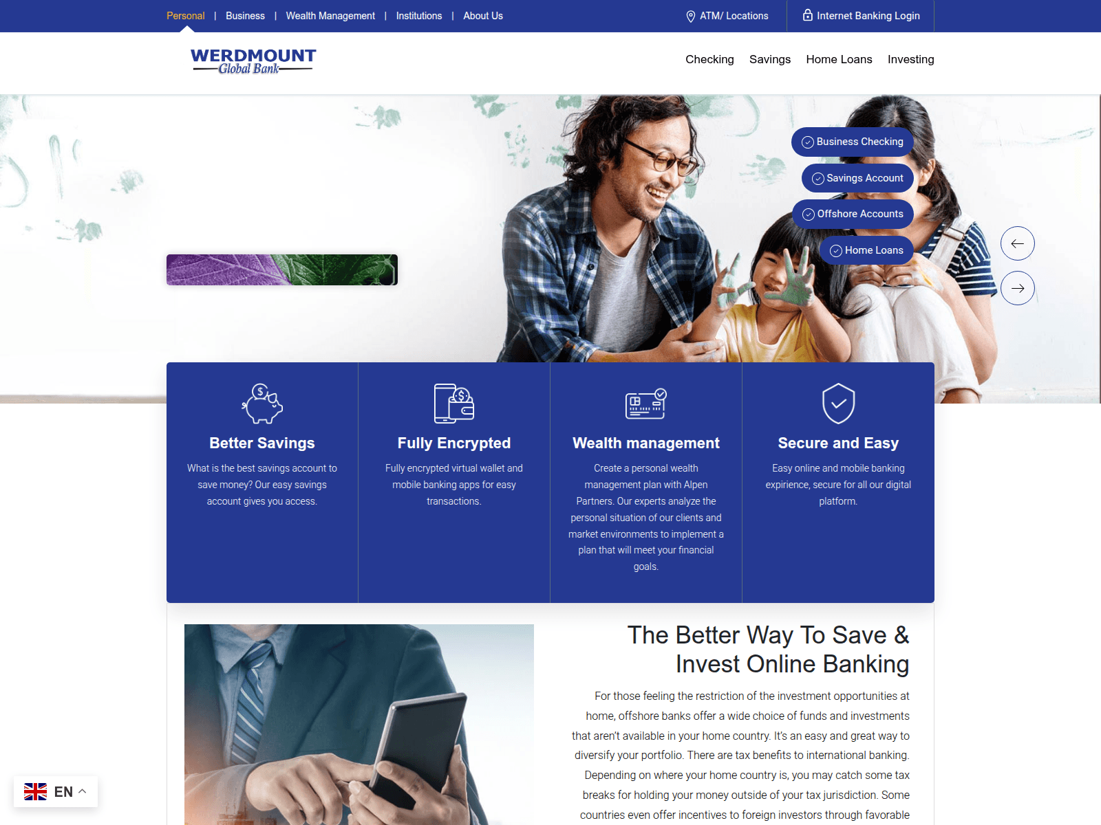 Screenshot of werdmountbank.com