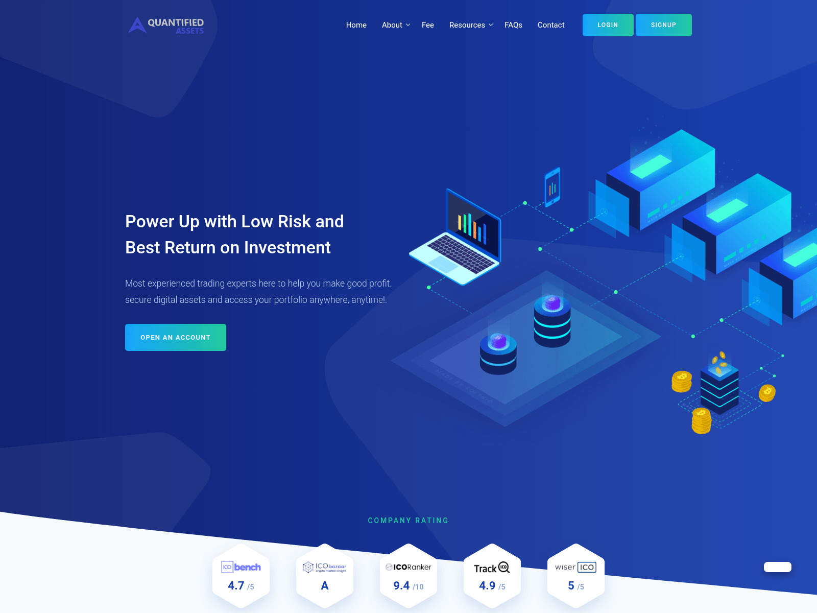 Screenshot of quantified-assets.info