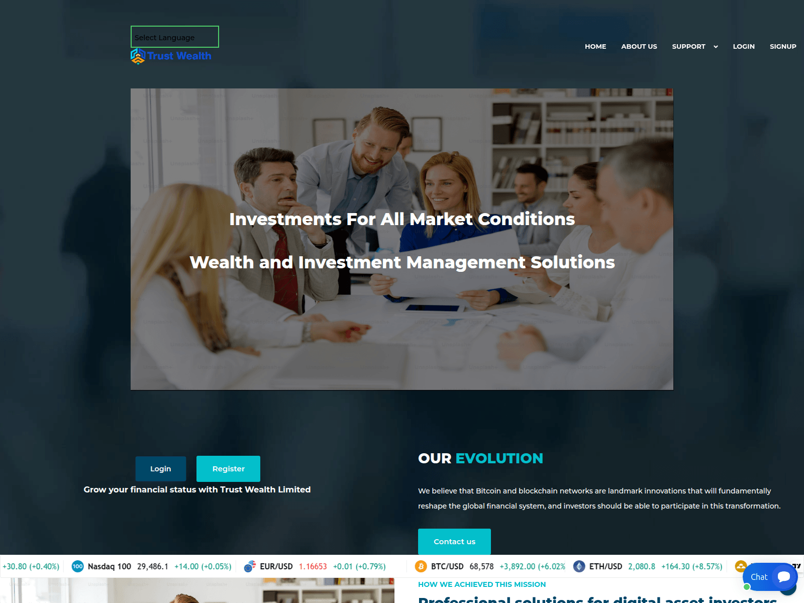 Знімок екрана trustwealthlimited.com