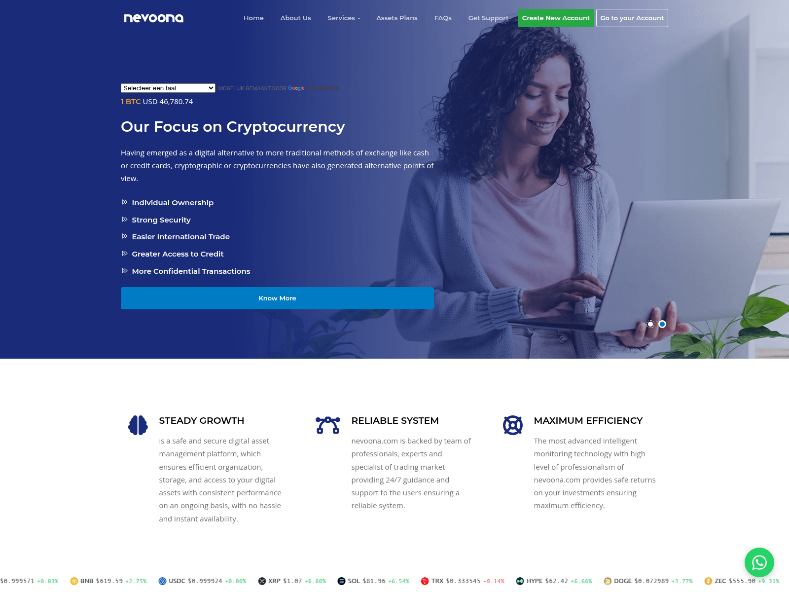 Screenshot of nevoona.com