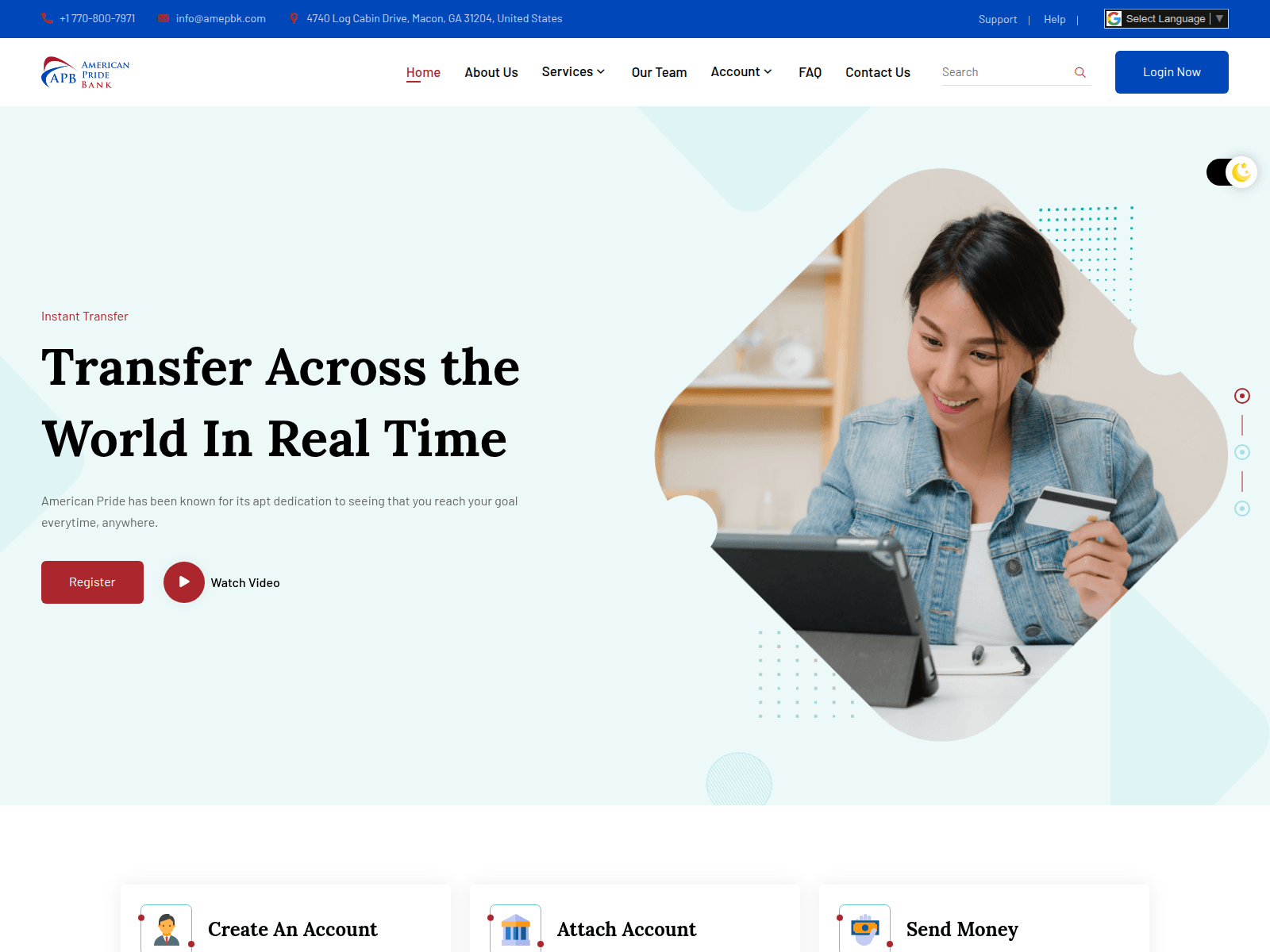 Screenshot of online.amepbk.com