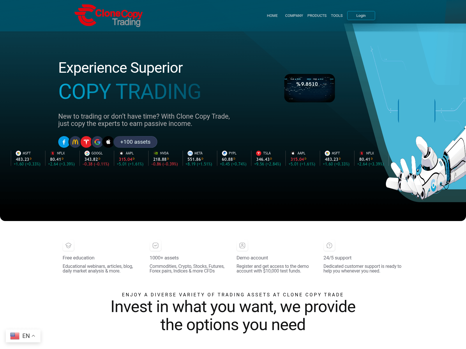 Screenshot of clonecopytrd.org
