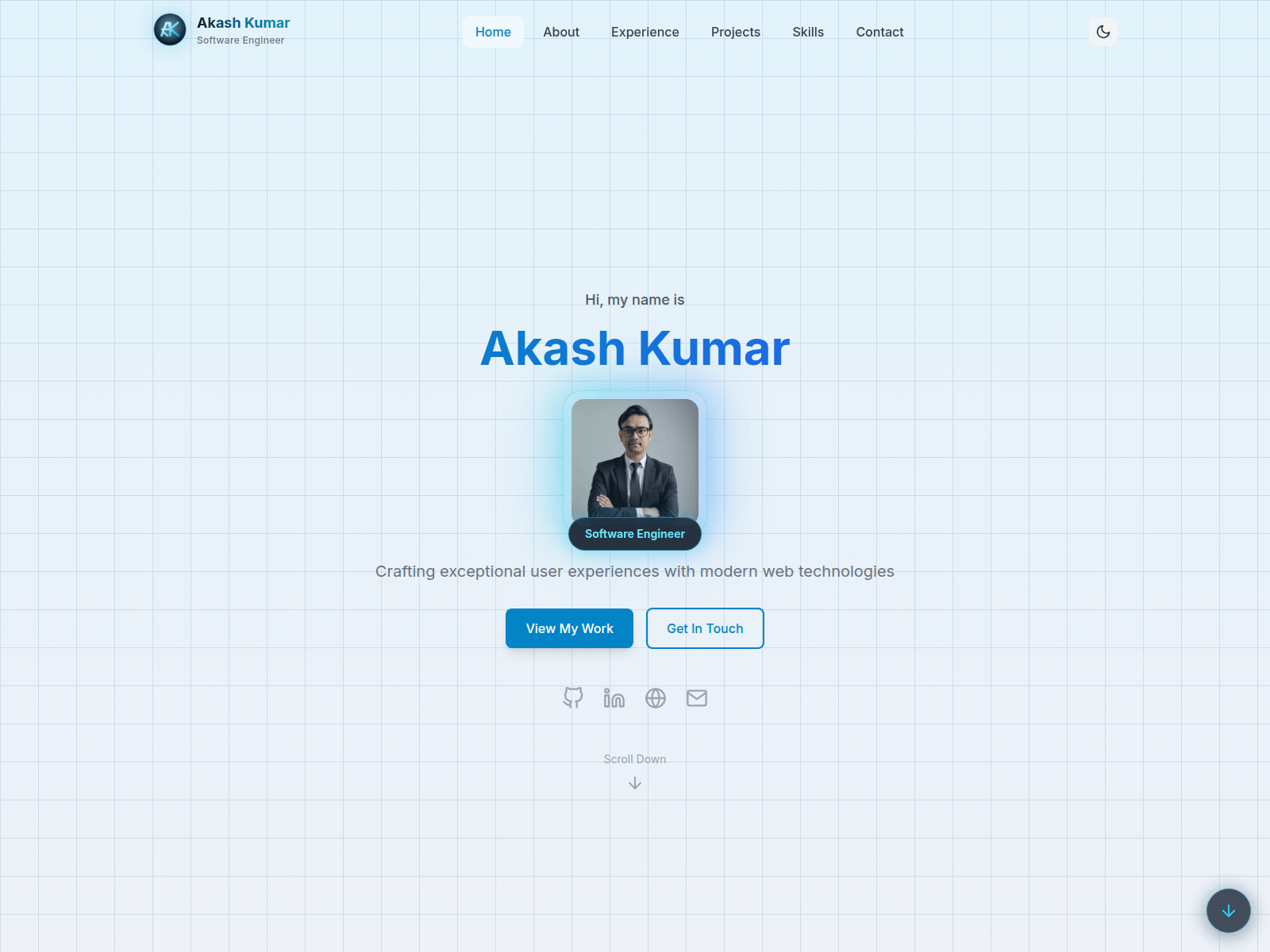 [Ekran görüntüsü] akashkumar.tech