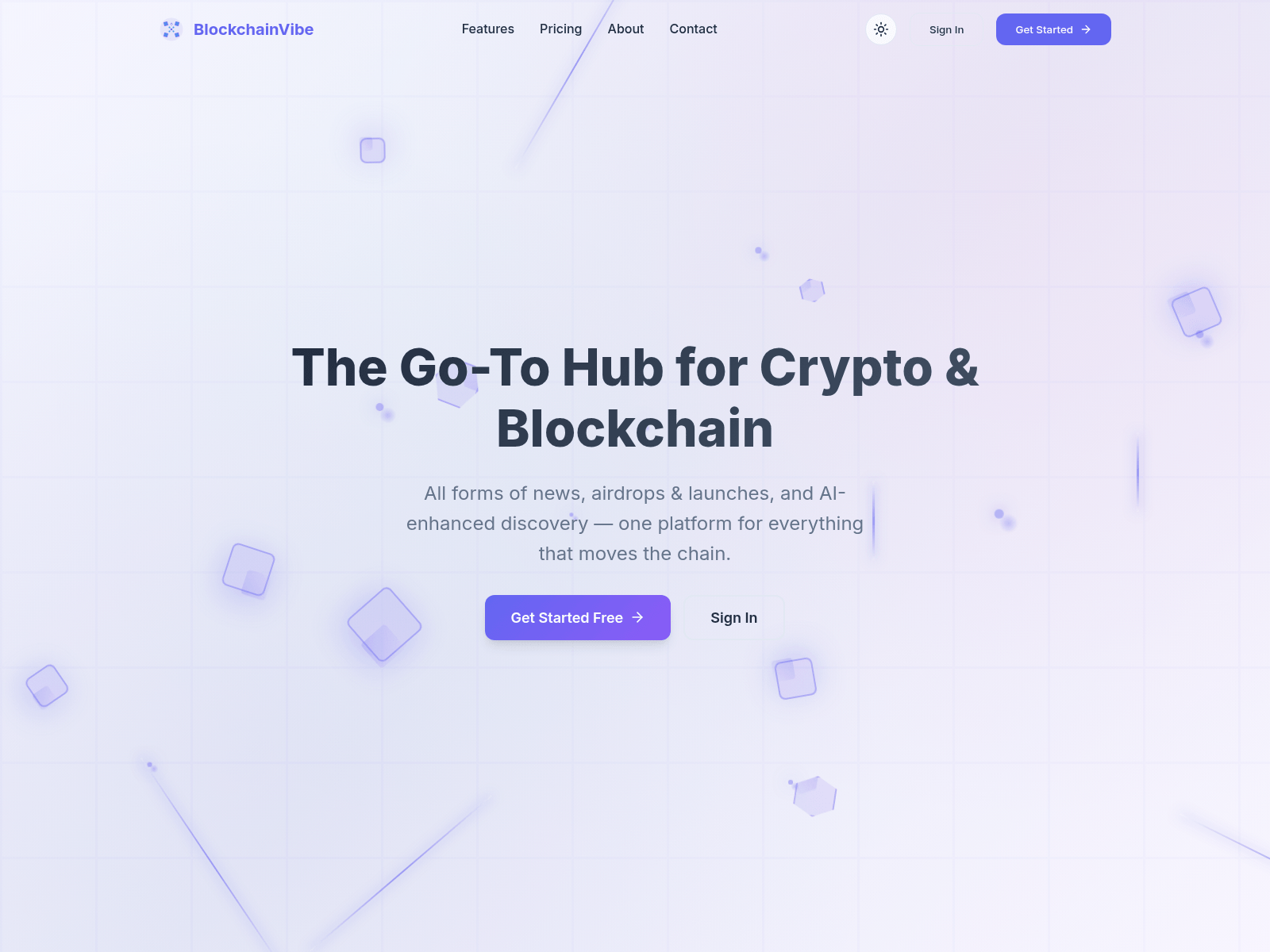 Screenshot of blockchainvibe.pages.dev