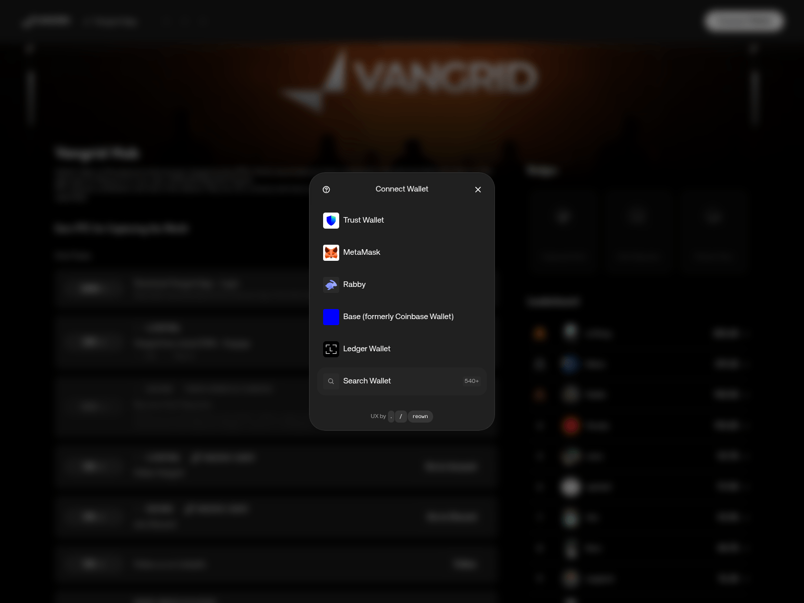 Screenshot of vangrid-hub.web.app