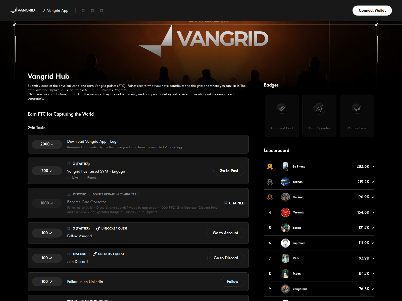 Screenshot of vangrid.firebaseapp.com