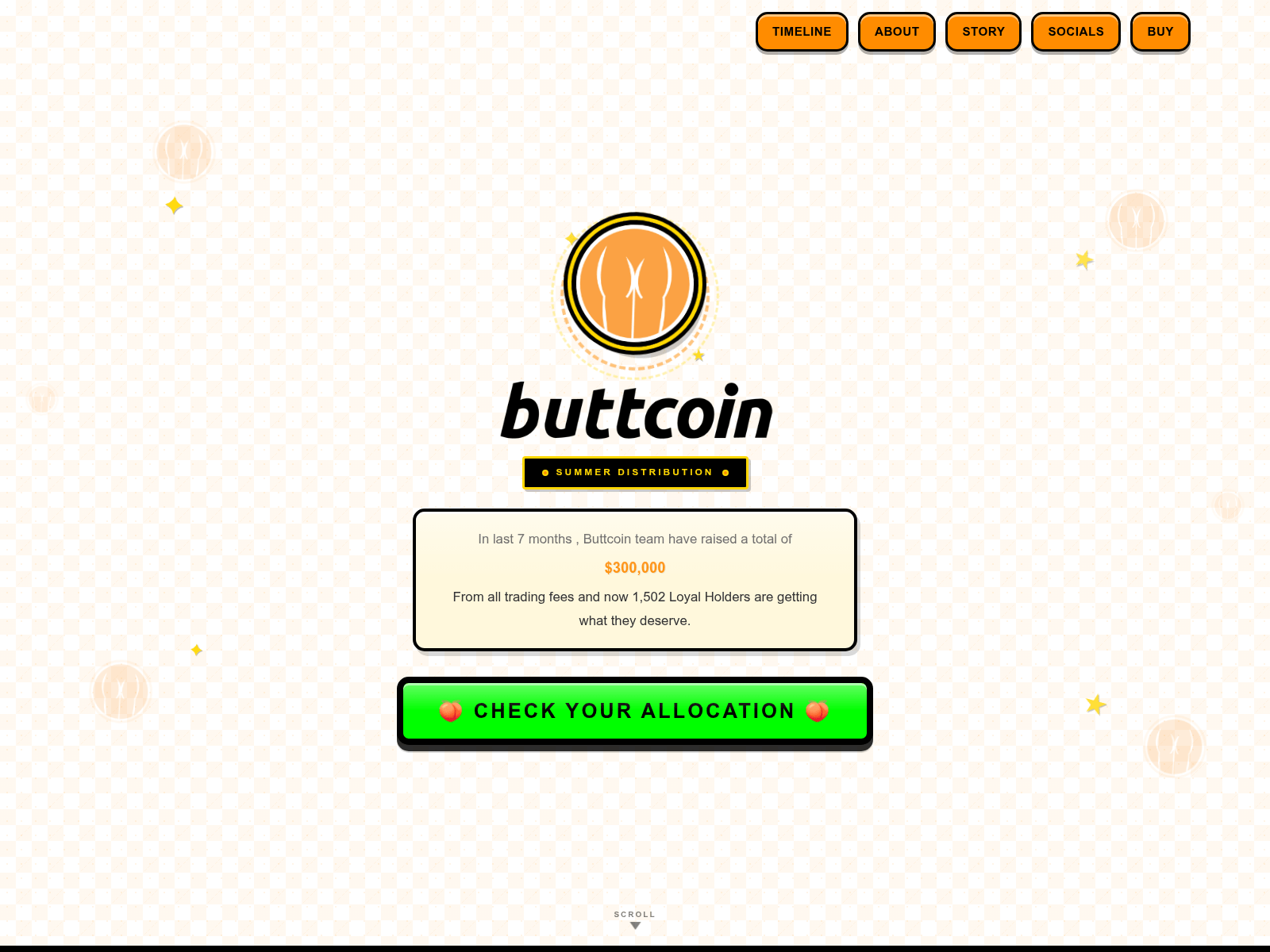 Screenshot of loyalty-buttcoin.com