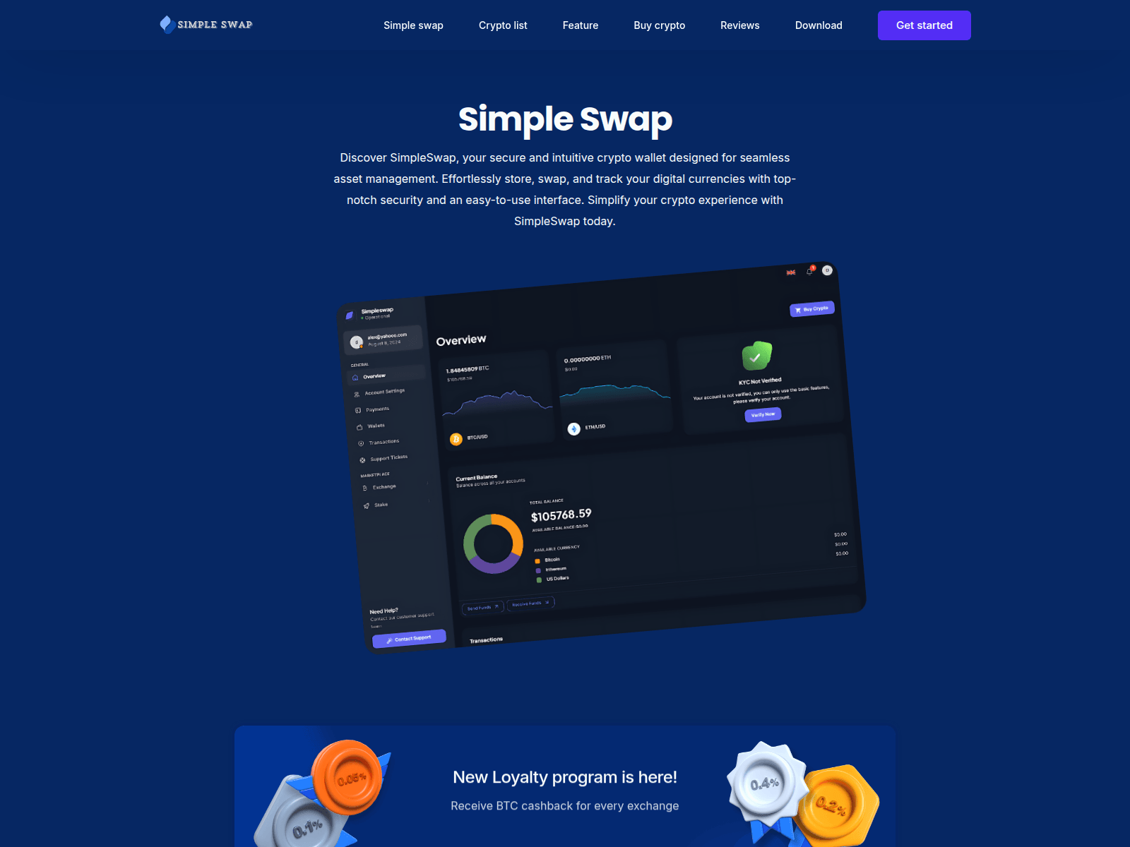 Screenshot of simpleswap.cloud