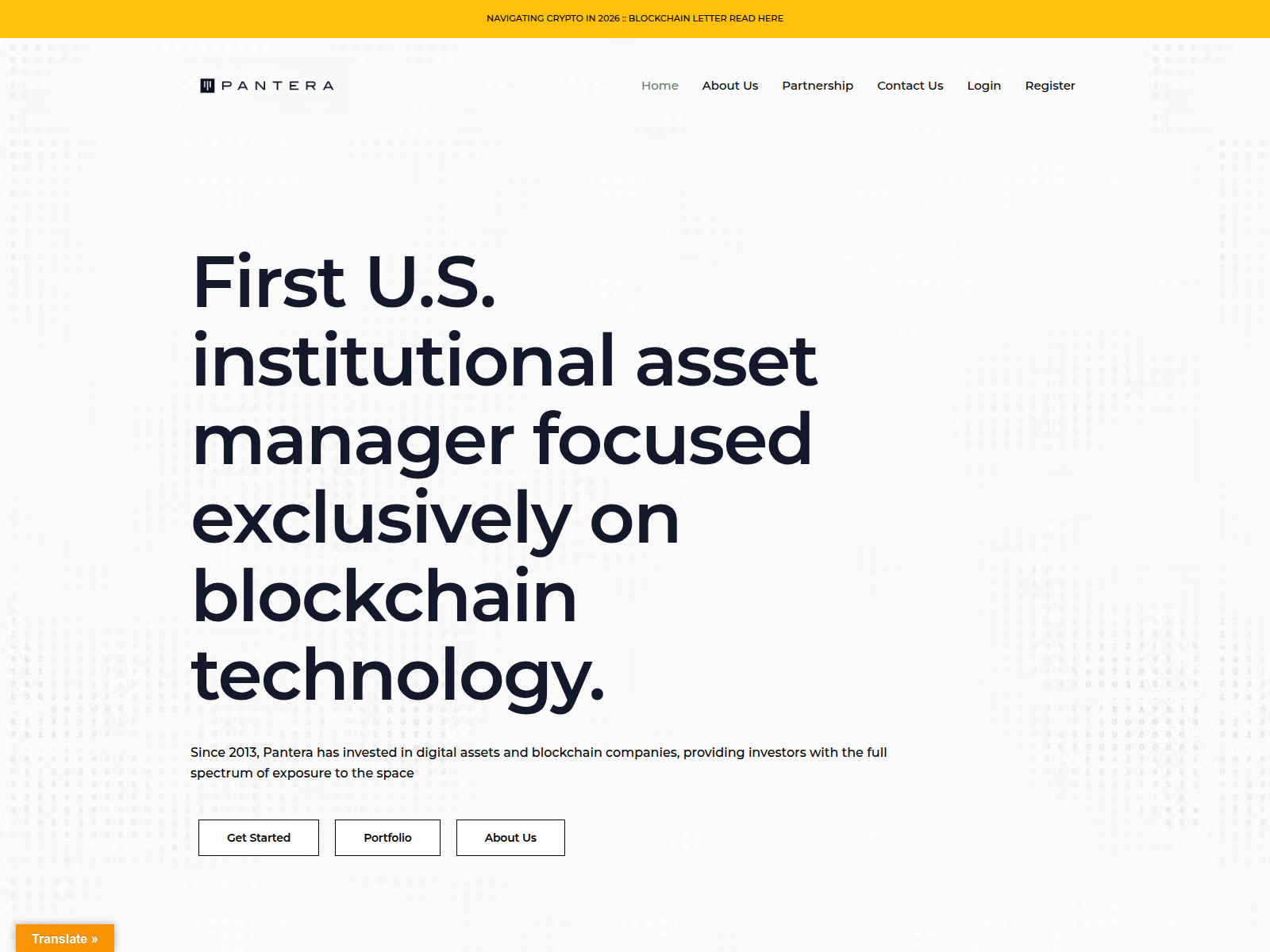 Screenshot of panteracapital.org