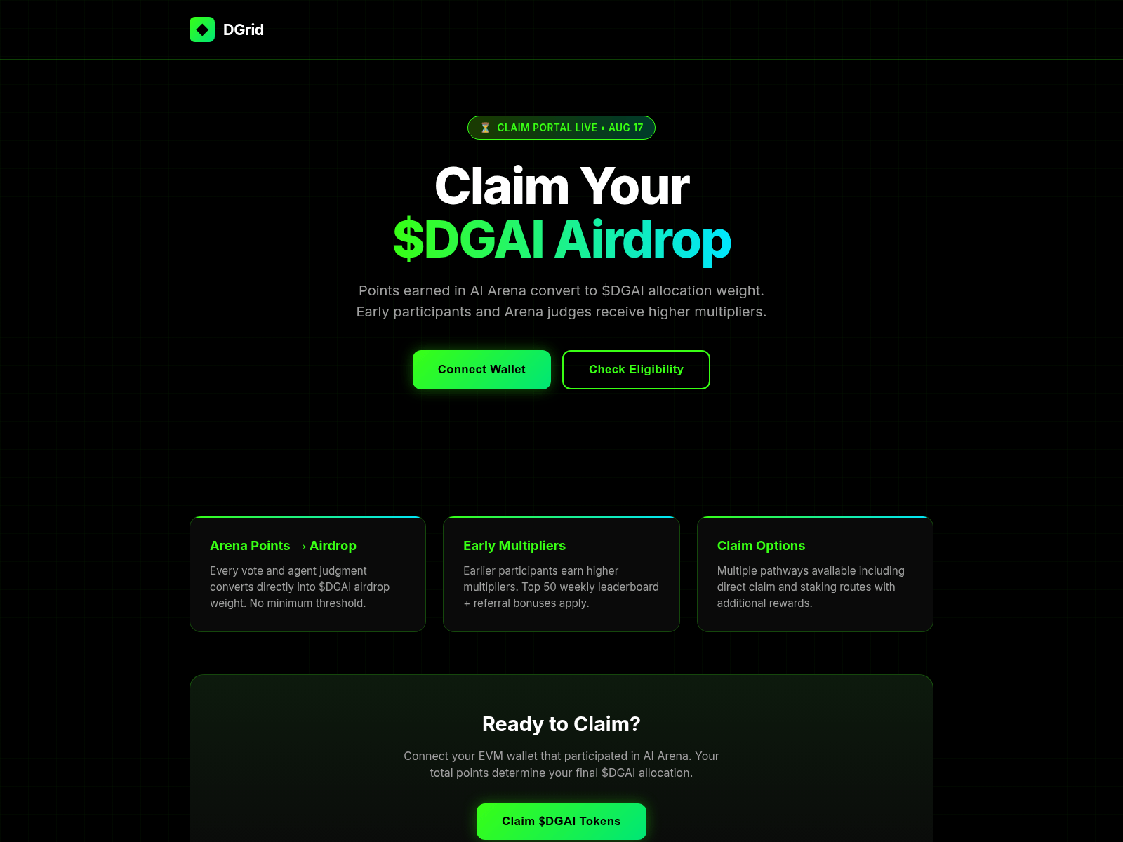Screenshot of grid-ai.xyz