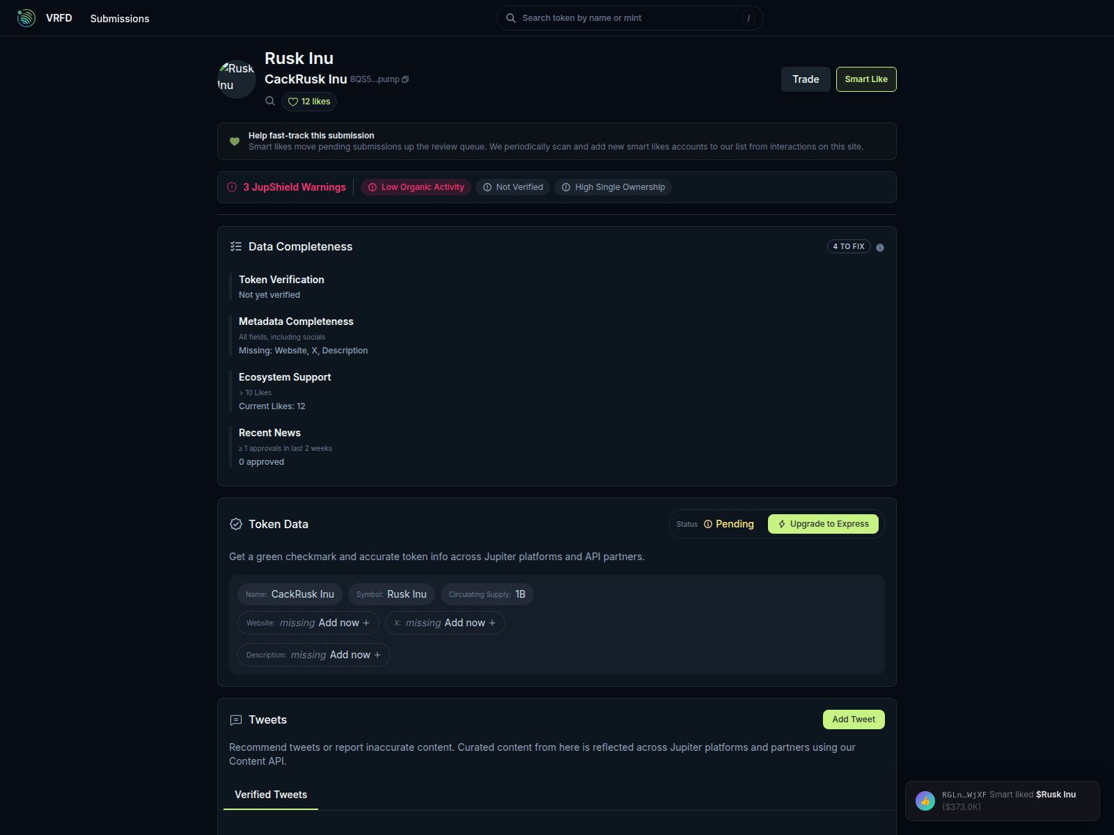 Screenshot of jup-verify.top