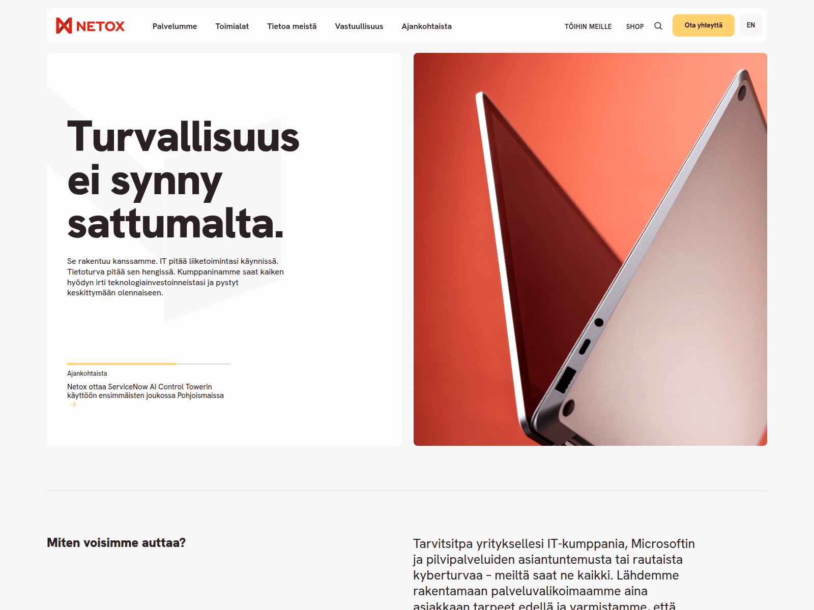 Screenshot of microsoft365.fi