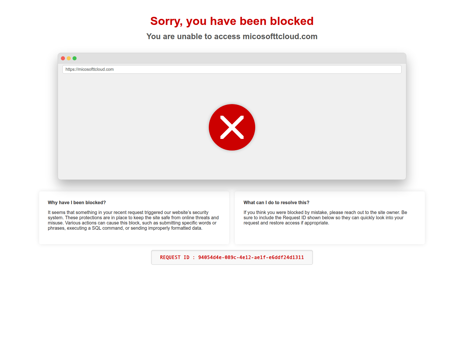 Screenshot of micosofttcloud.com