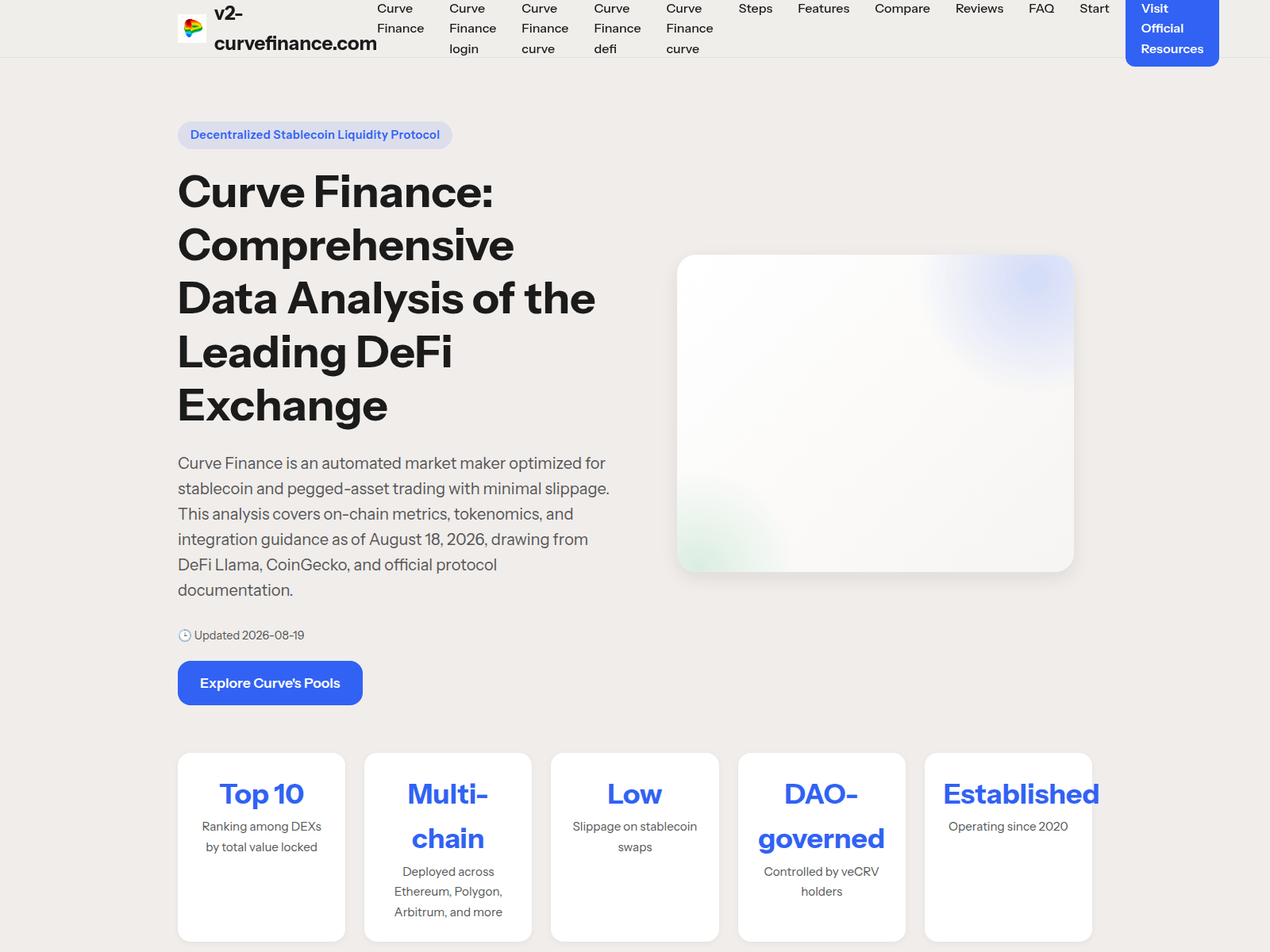 Screenshot of v2-curvefinance.com