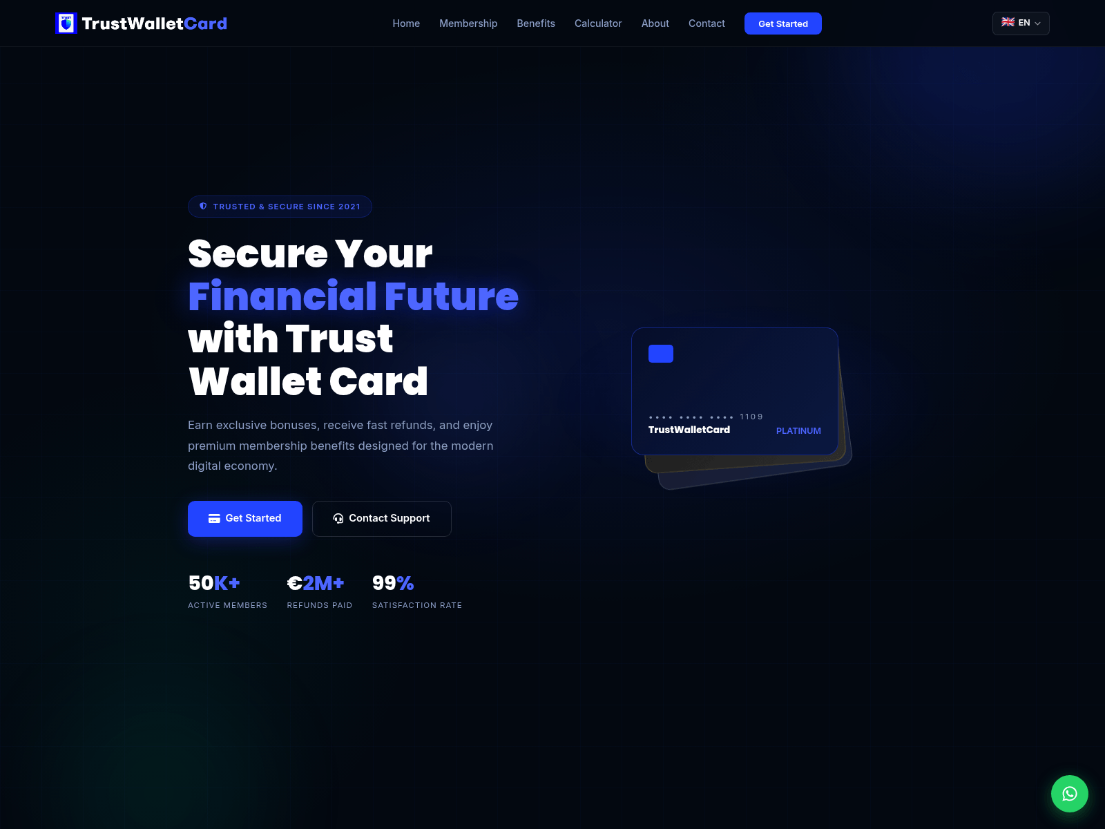 Screenshot of trustwallet-card.it