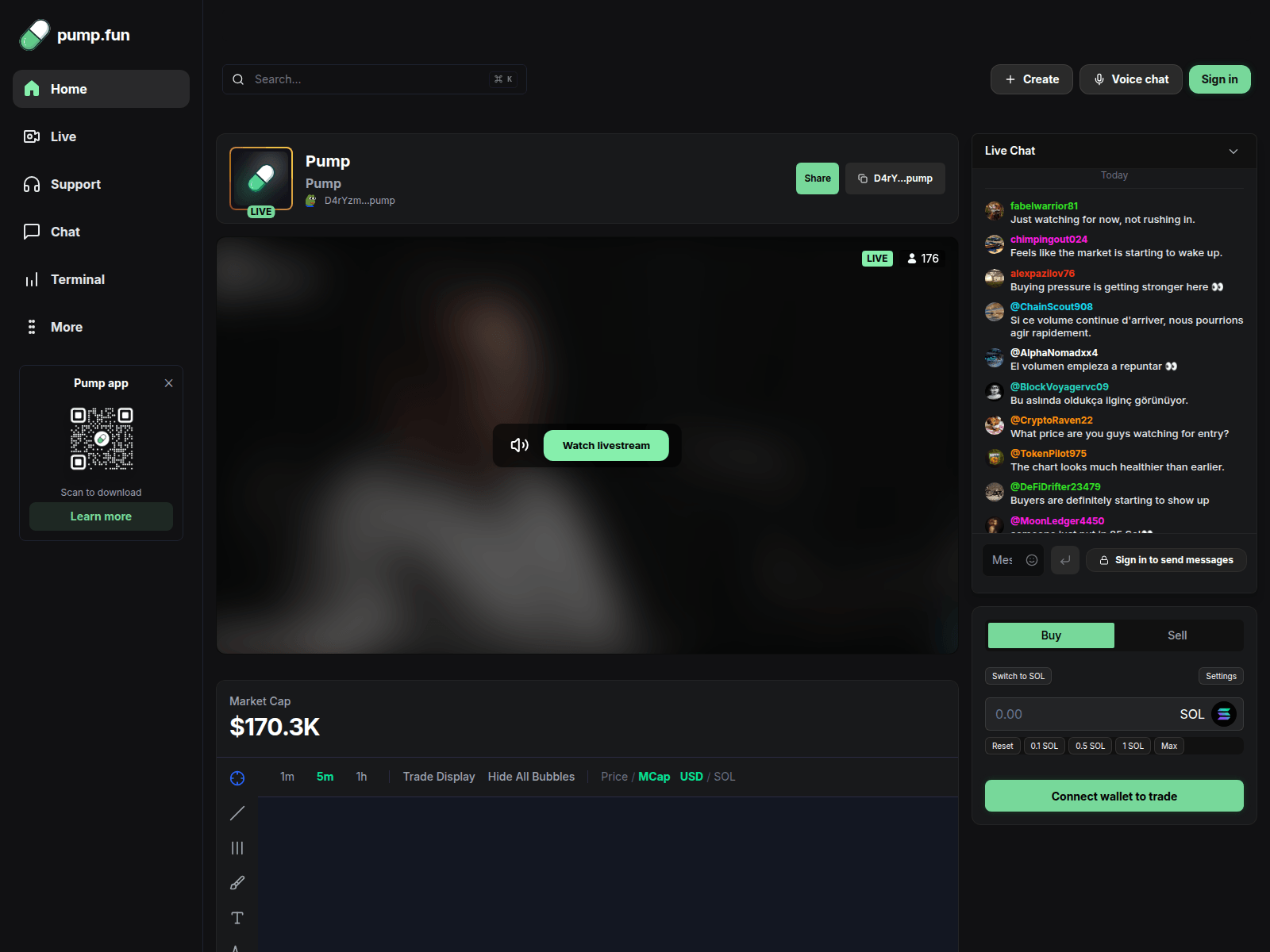 Screenshot of pumpfunlivestream.xyz