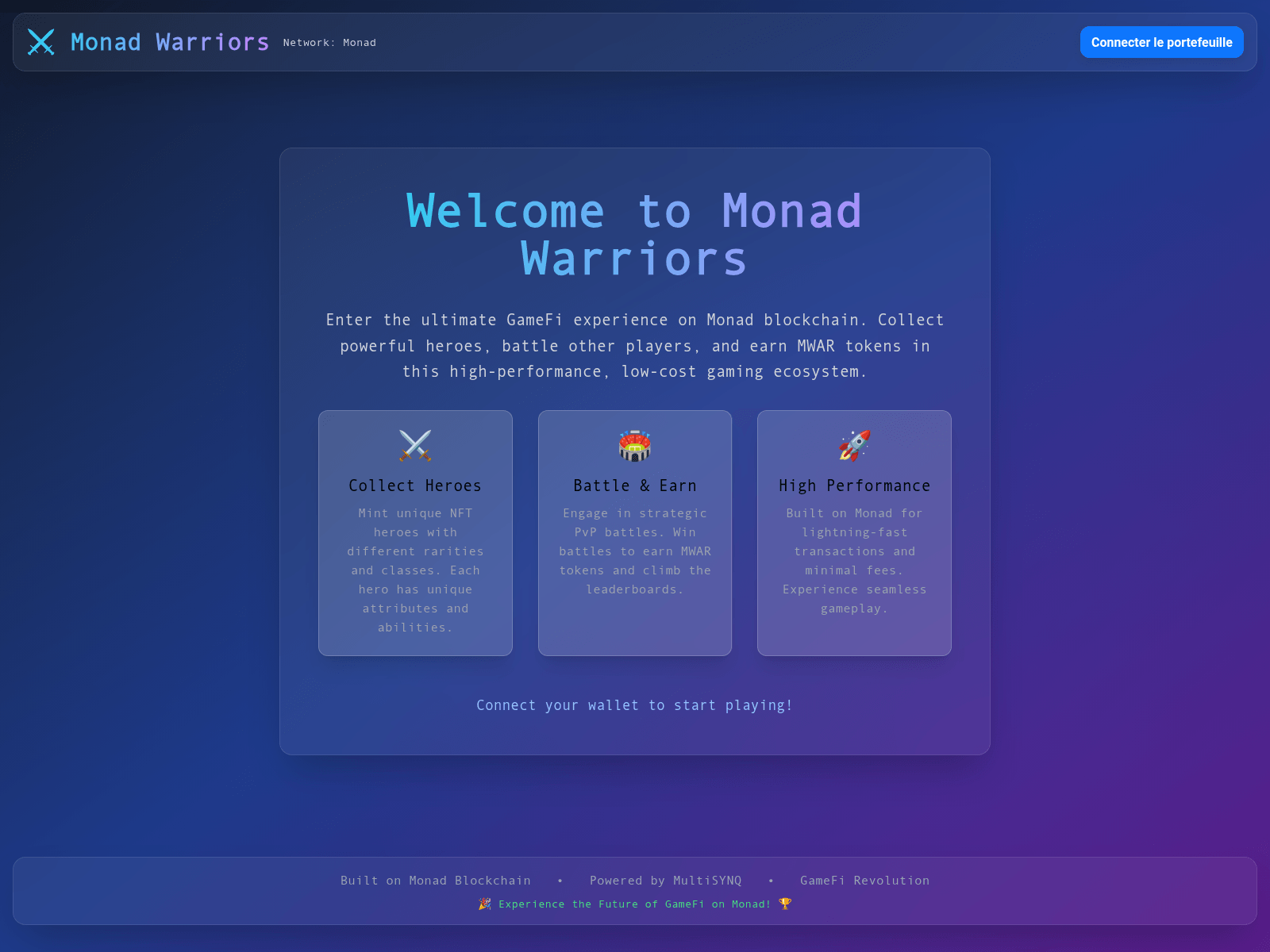 Screenshot of monad-warriors.netlify.app