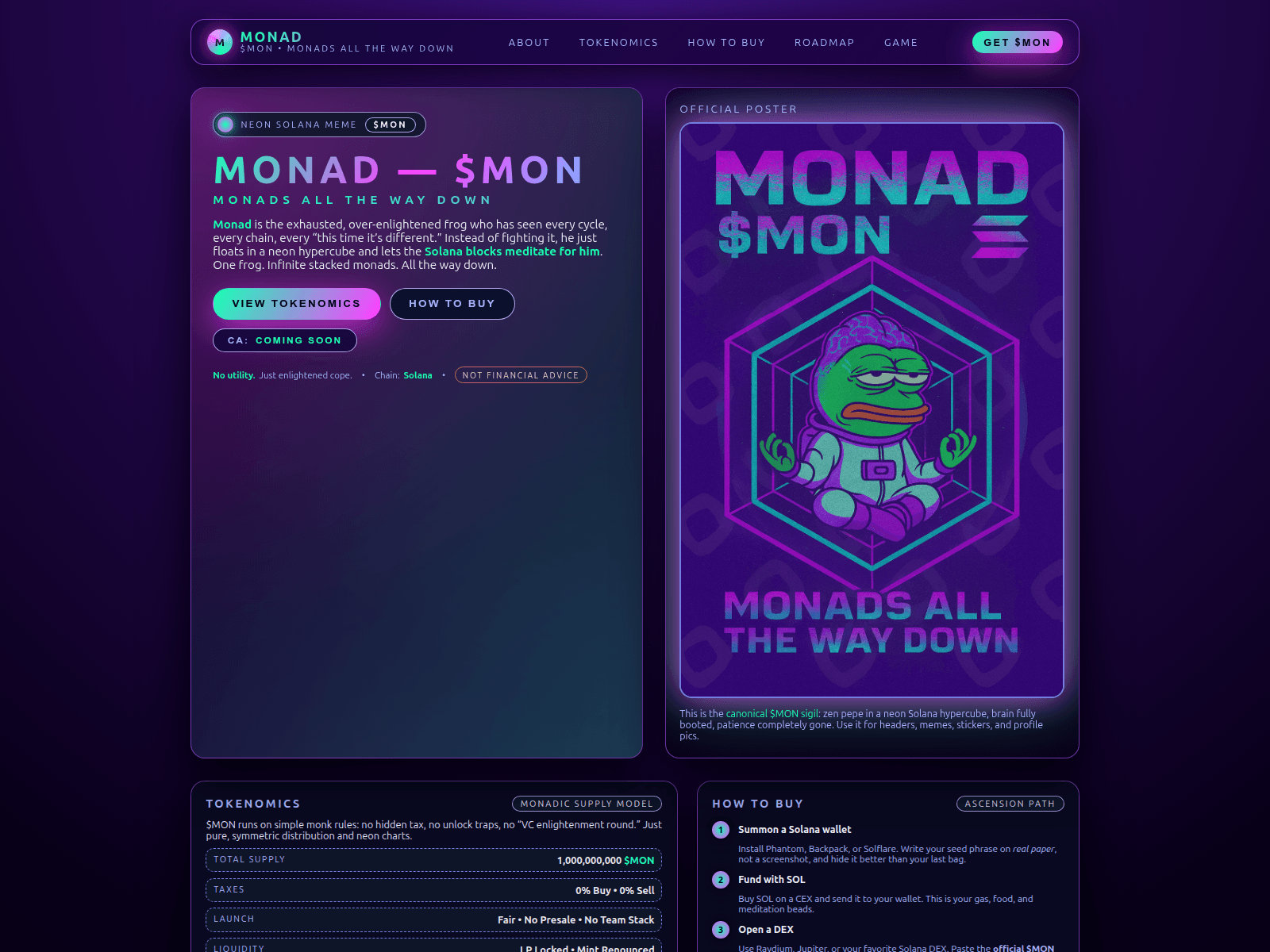 Screenshot of monadz.netlify.app