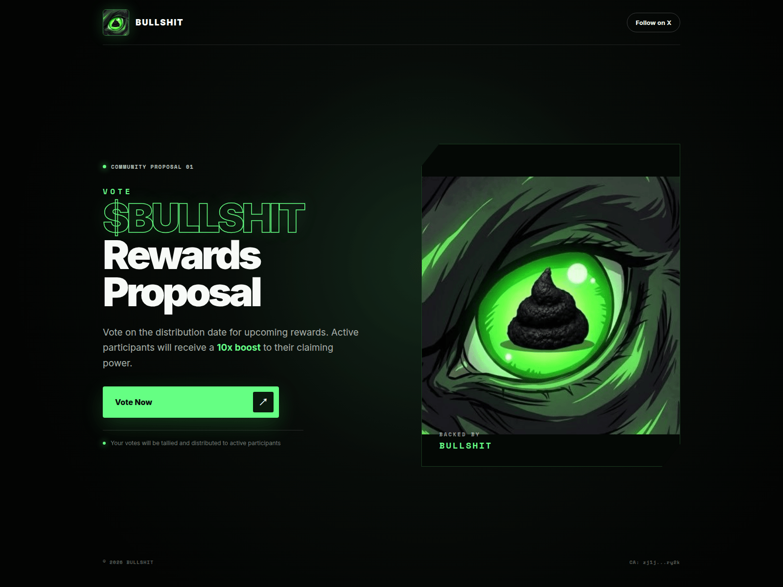 Screenshot of bullshit-proposal.xyz