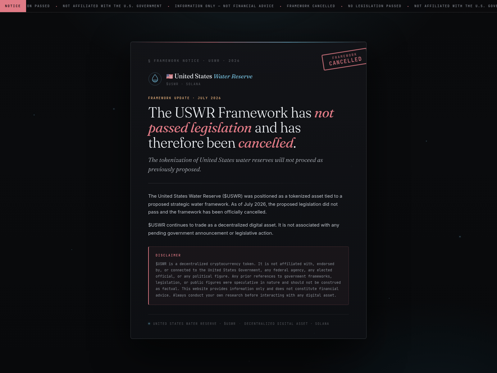 Screenshot von uswr.ai