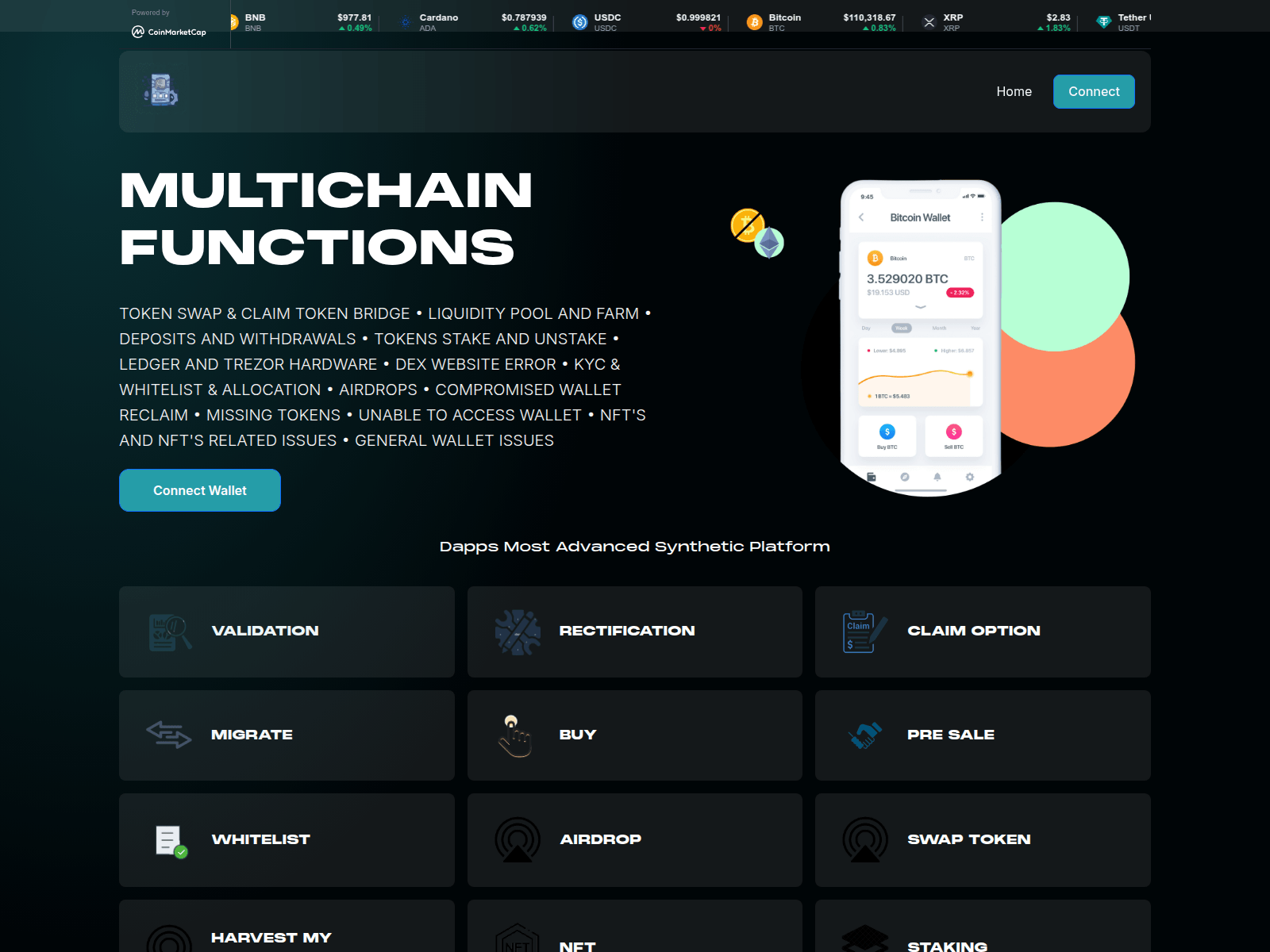 Screenshot of multichaindex.online