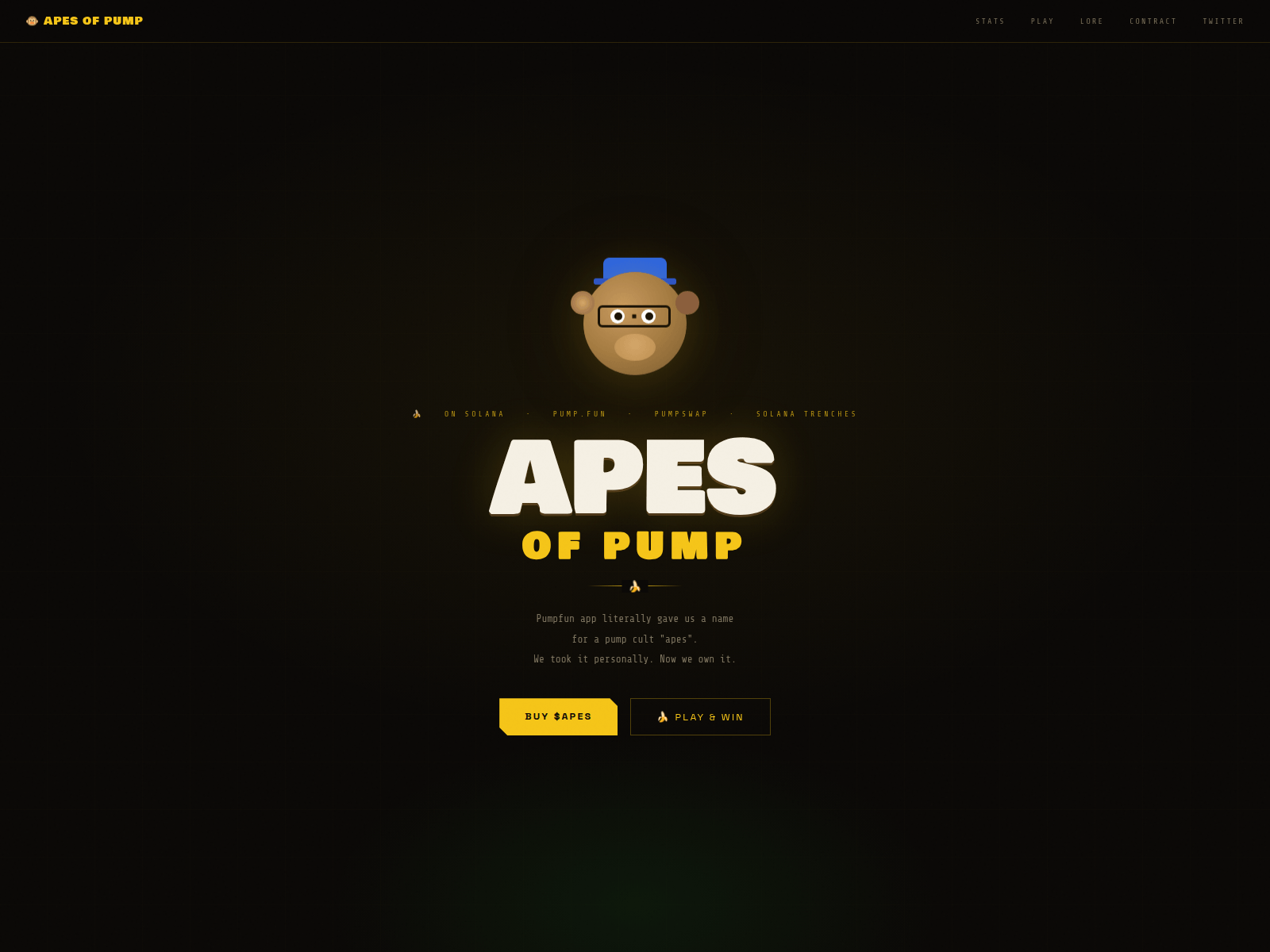 Screenshot of apesofpump.fun