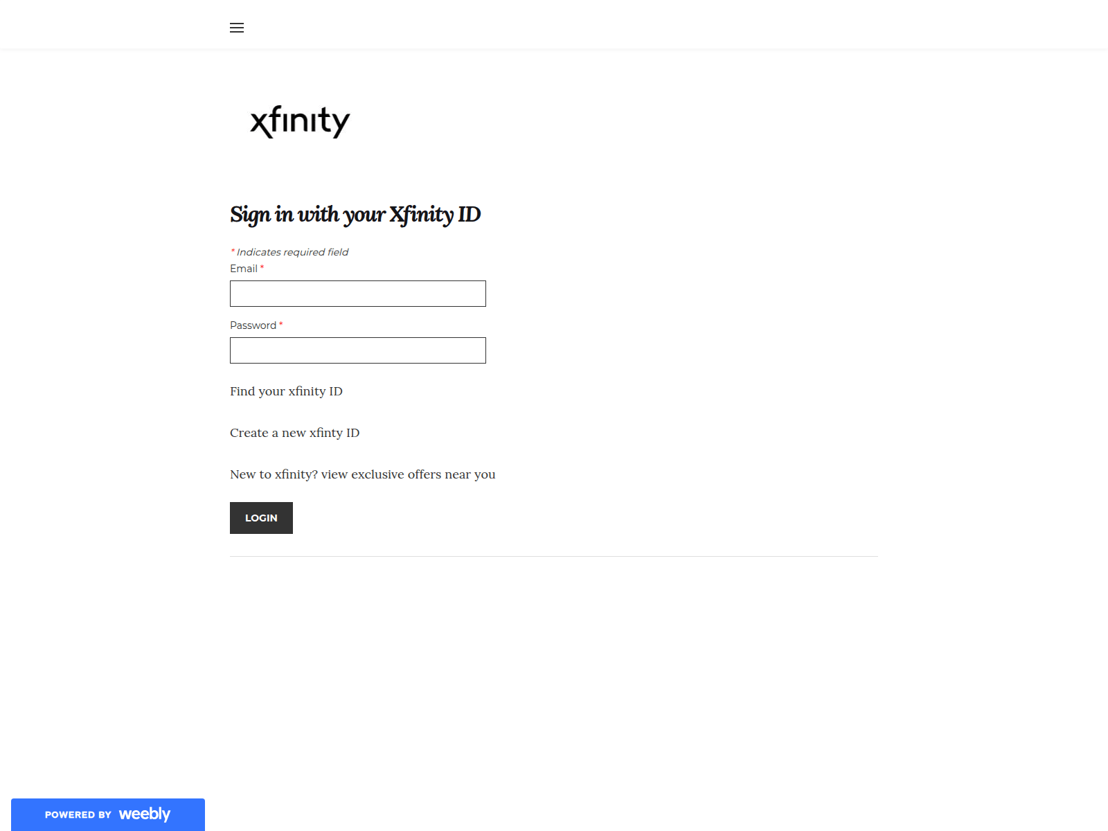 Screenshot of xfinity07.weebly.com