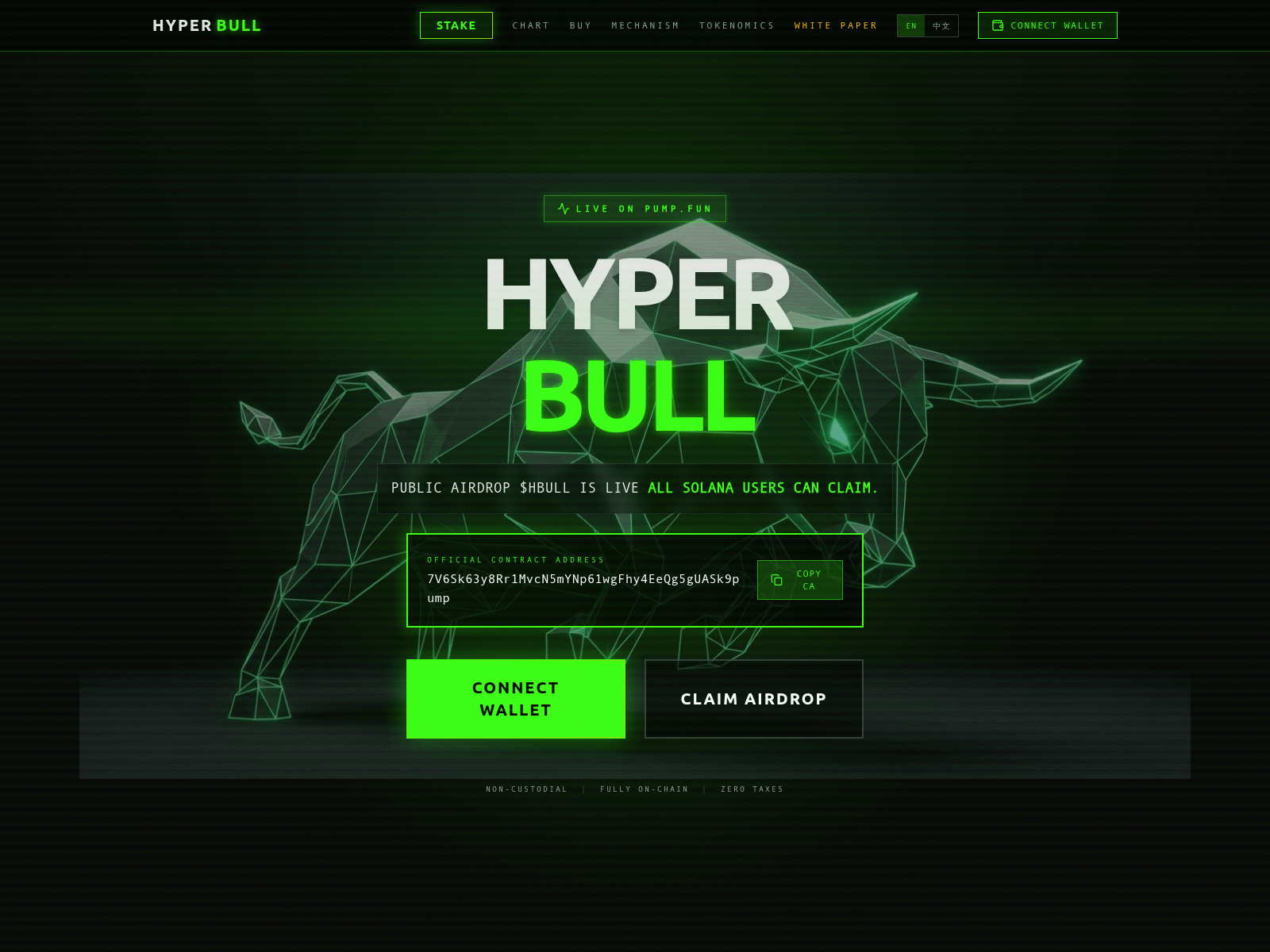 Screenshot of hyperbull.tokendrop.fun