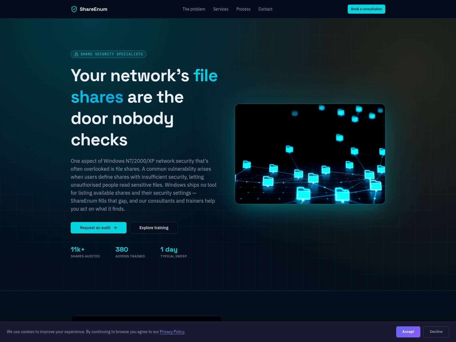 Screenshot of shareenum.app