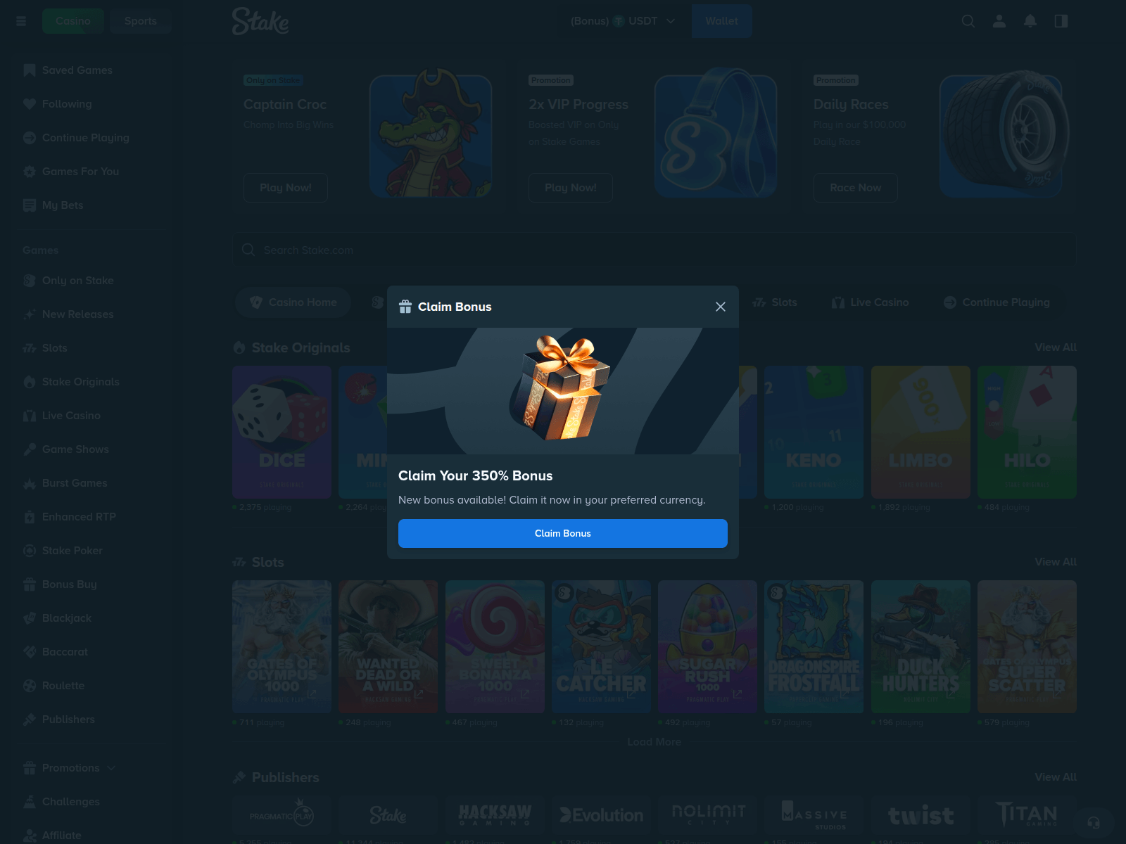 Screenshot of stake1302.com