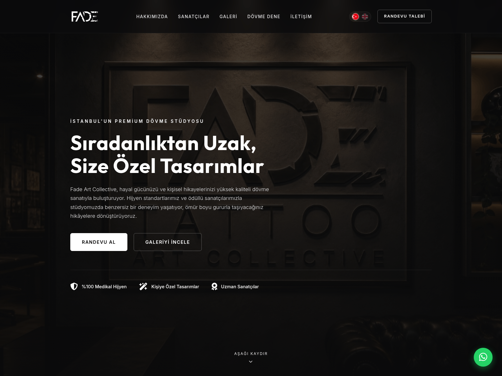 Знімок екрана fadeart.co