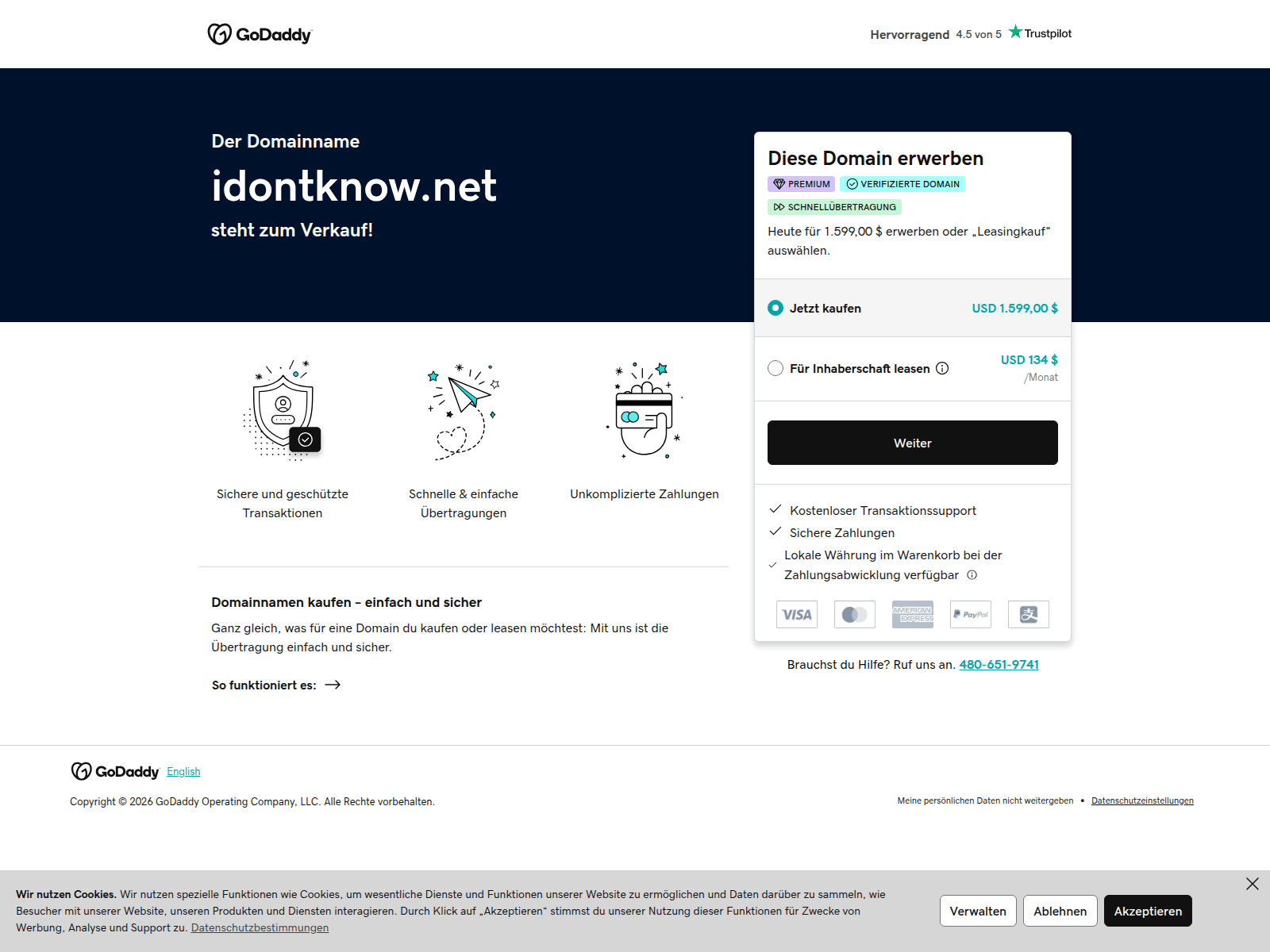 Captura de pantalla de idontknow.net