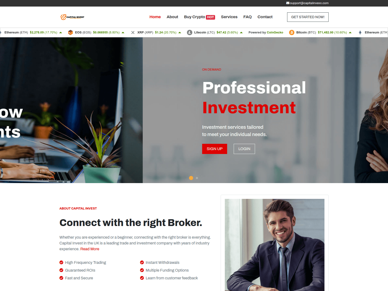 Screenshot of capitalinvexx.com