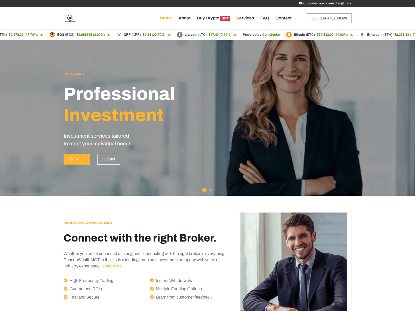 Screenshot of beaconwealthmgt.click