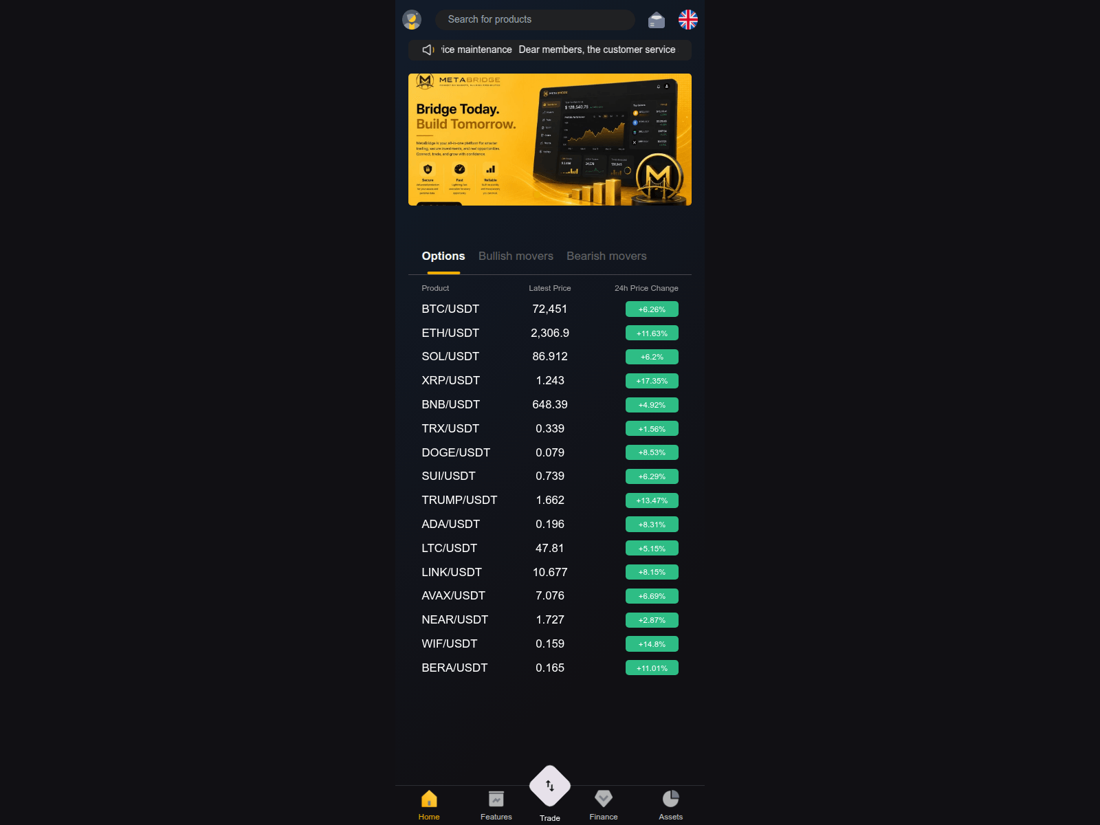 Screenshot of metabridge-vvip.com
