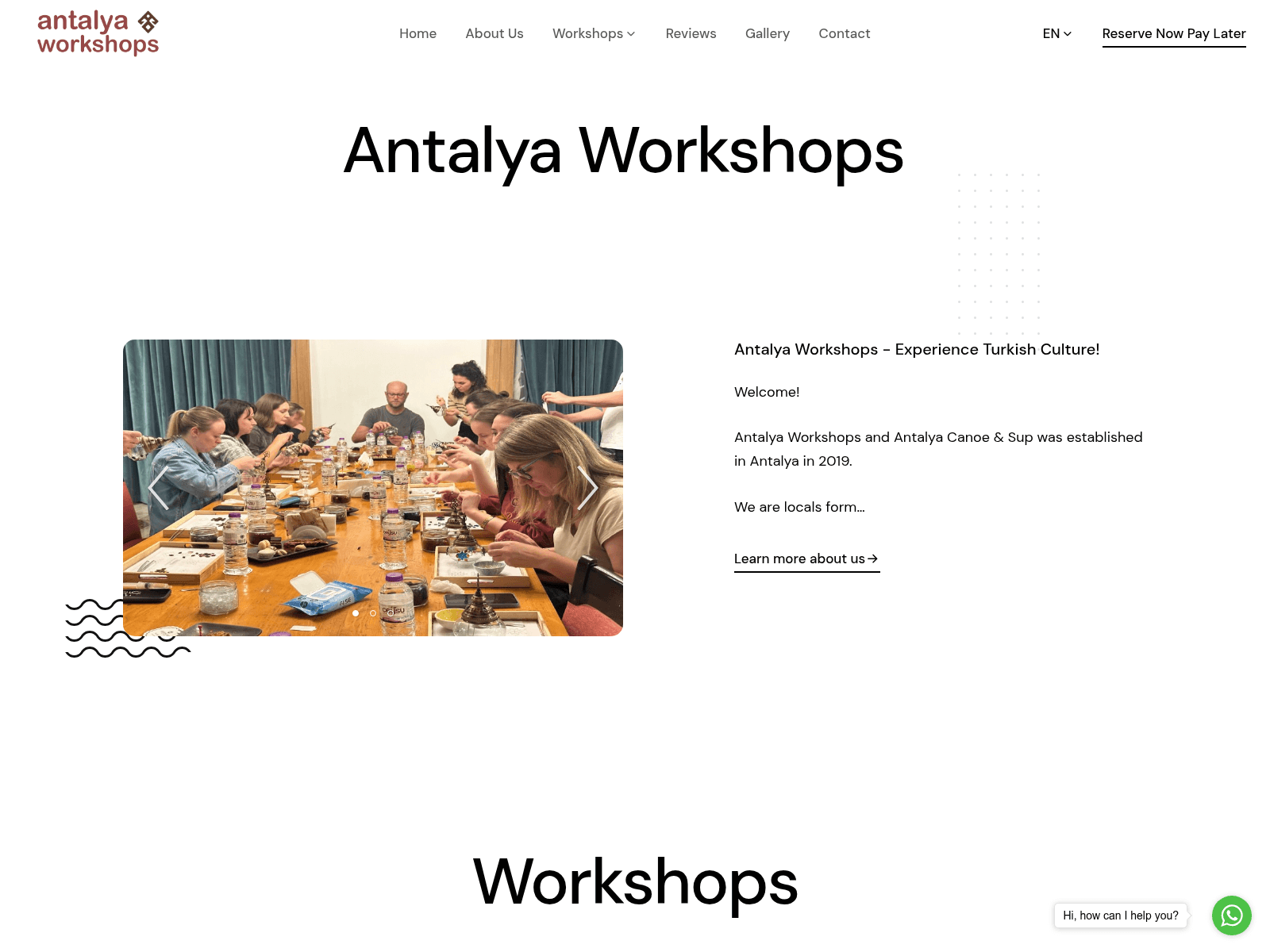 Captura de pantalla de antalyaworkshops.live