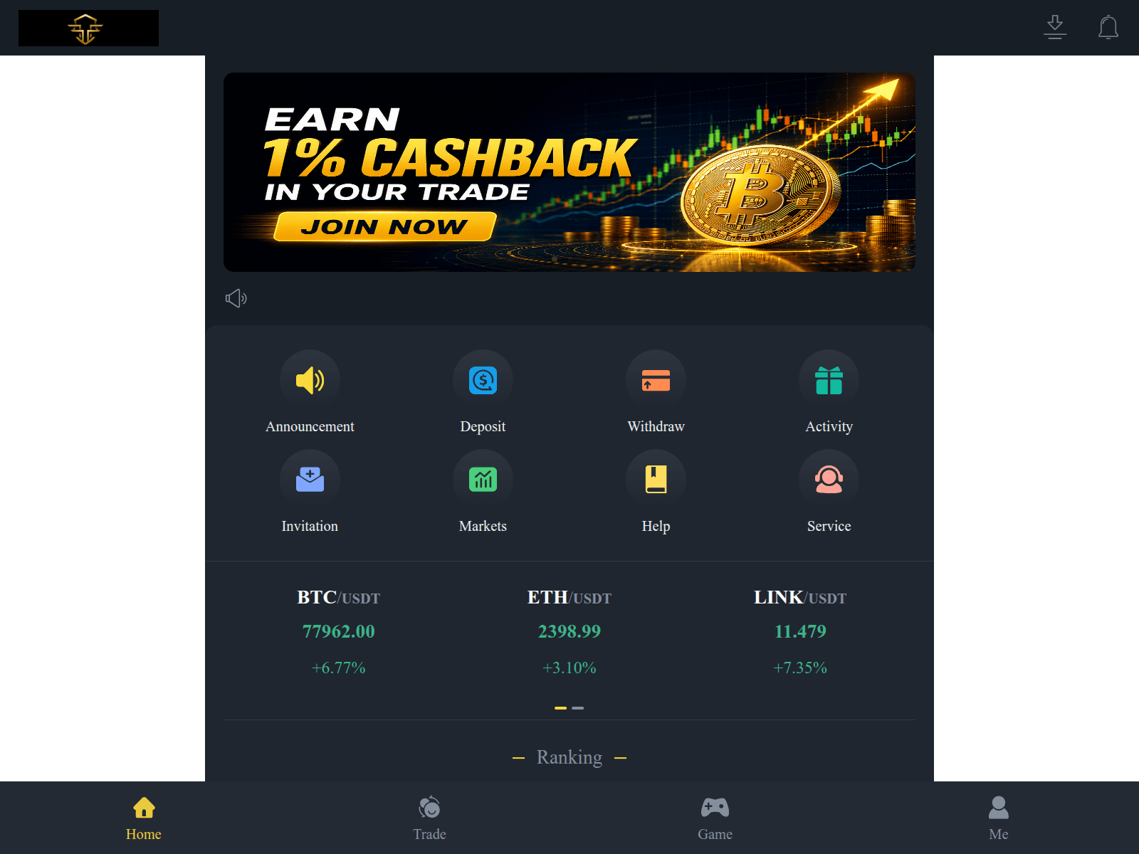 Screenshot of coinheights.com