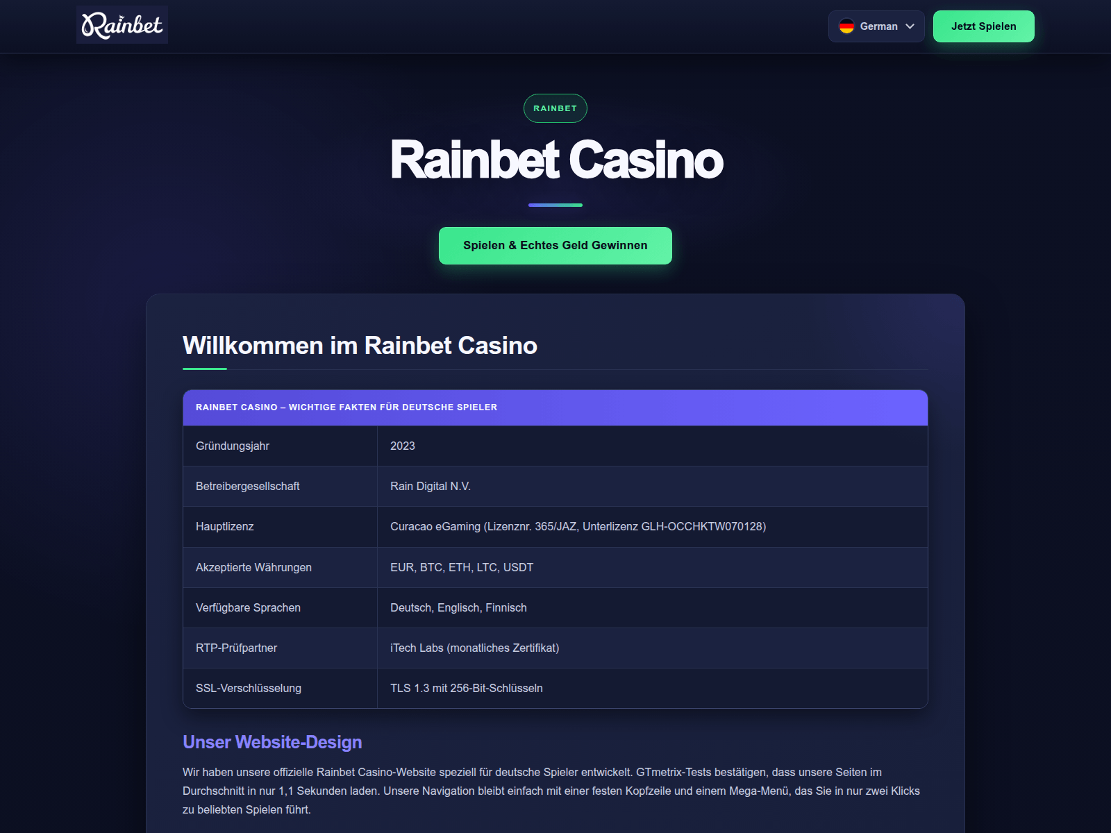 Screenshot of rainbet24.net