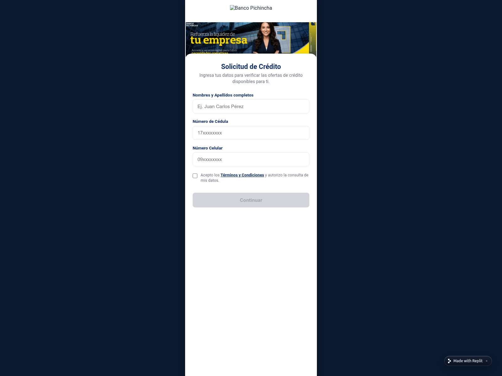 Screenshot of segurite-credi-emprende--ecuador211311.replit.app